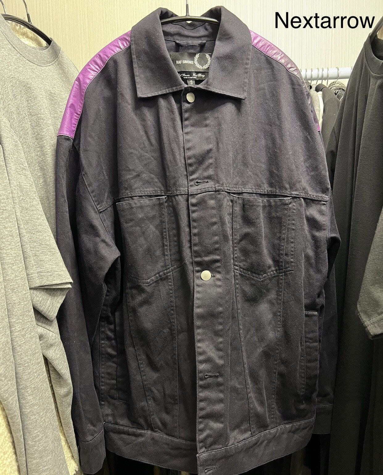 Raf simons x Fred Perry collaboration back portrait jacket