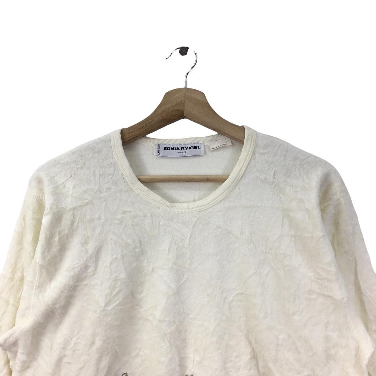 Sonia Rykiel Vtg SONIA RYKIEL PARIS Made In France Velvet Sweatshirt Size S / US 4 / IT 40 - 2 Thumbnail