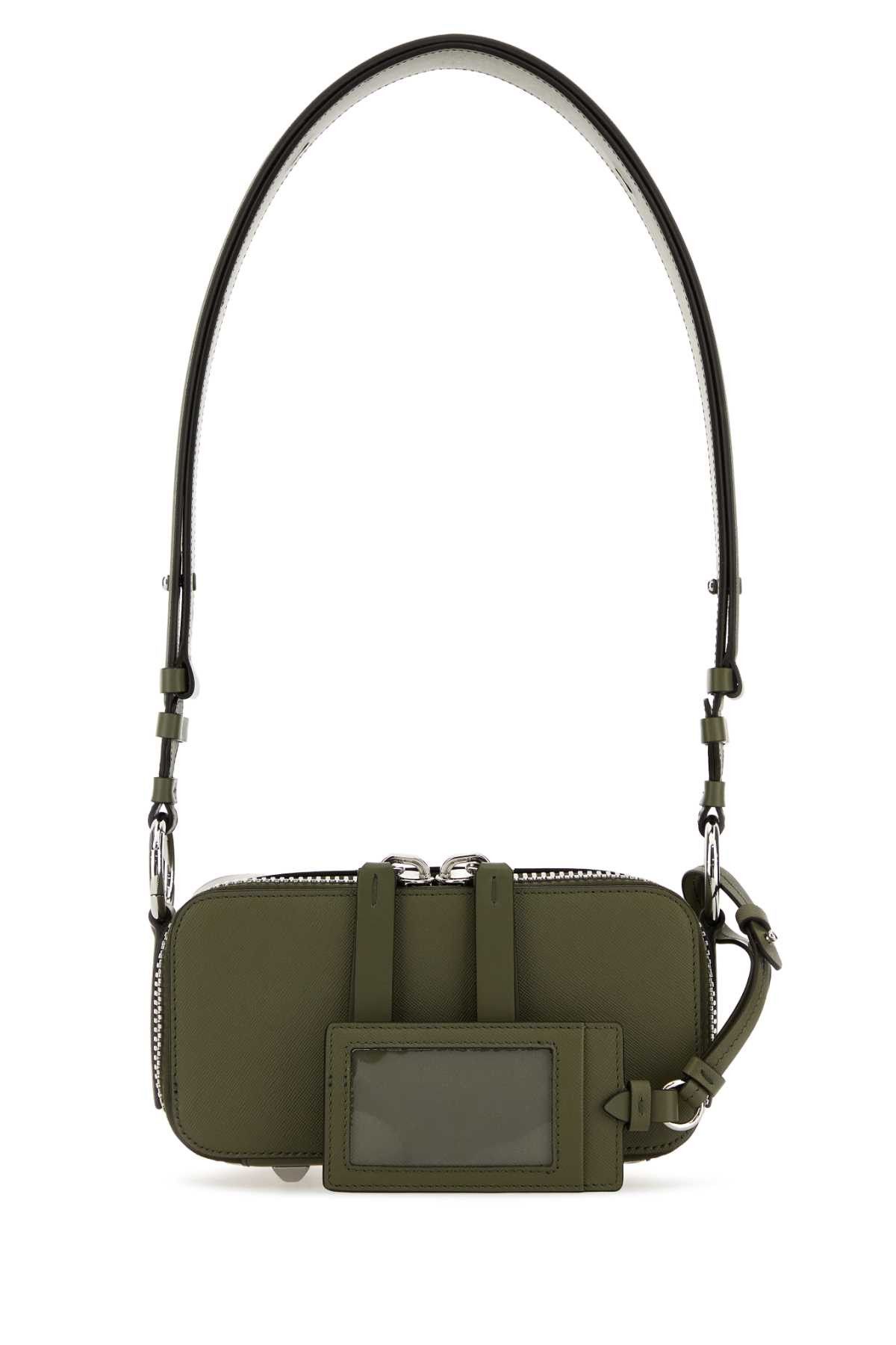 Maison Margiela Olive Green Leather Shoulder Bag Size ONE SIZE - 1 Thumbnail