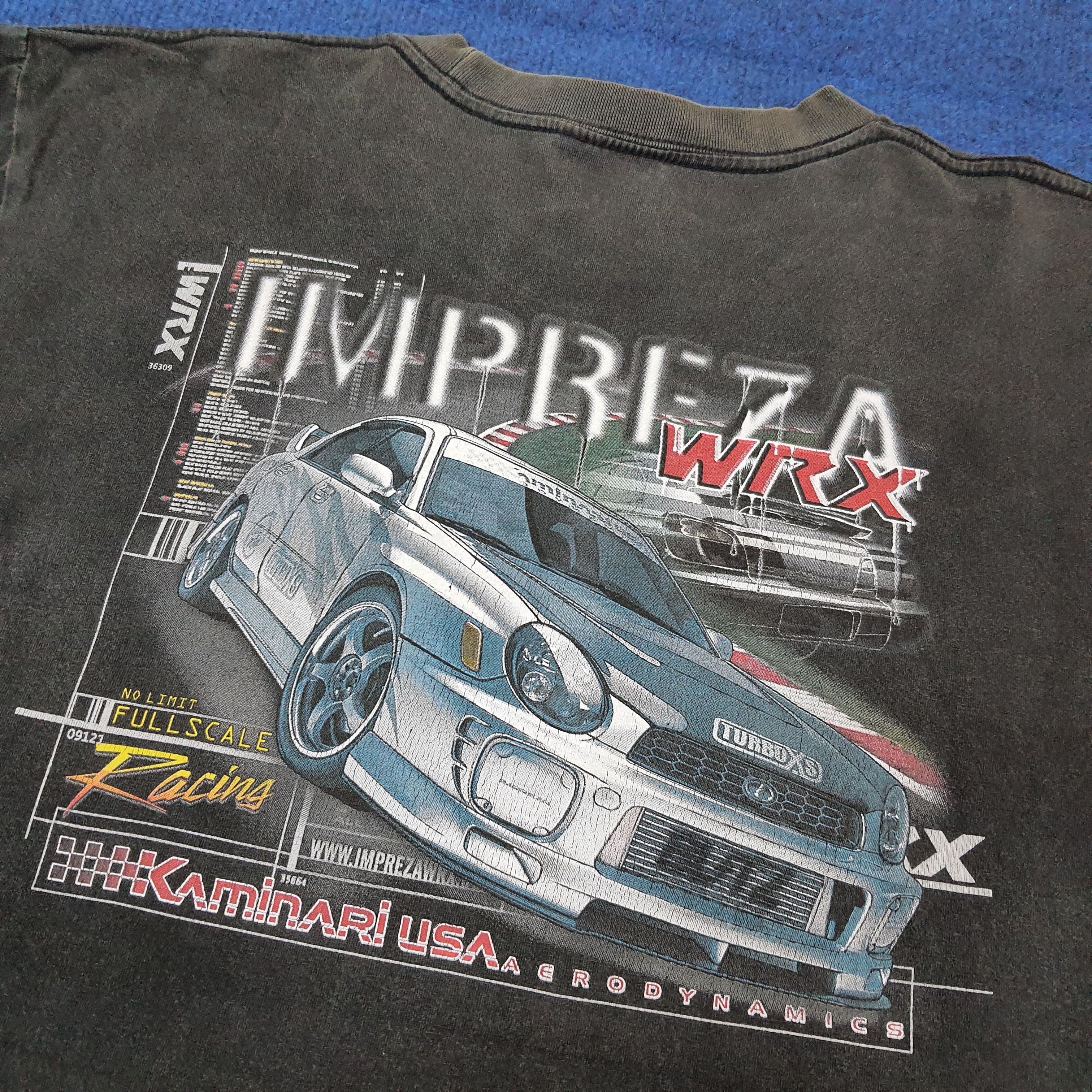 Japanese Brand Vintage WRX Impreza Racing Kaminari USA Tshirt C259N26 Size US L / EU 52-54 / 3 - 2 Thumbnail