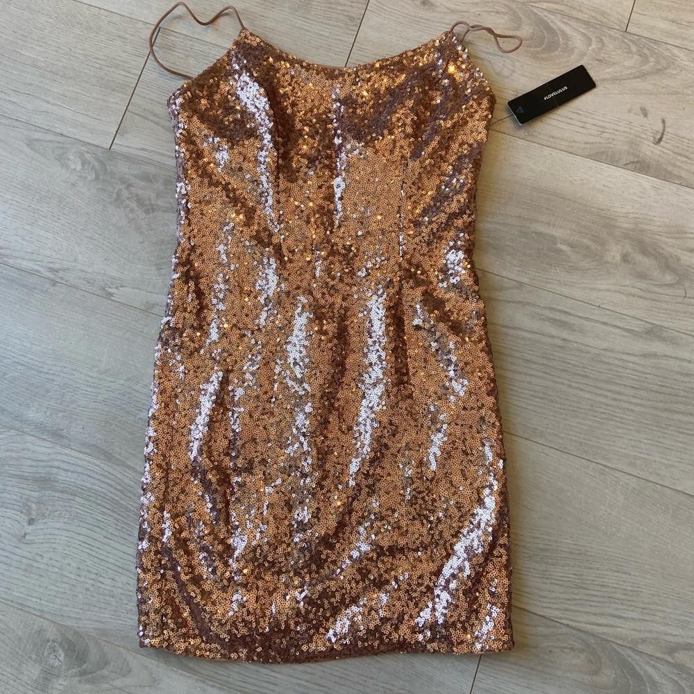 Designer Stunning Sequin Mini Dress - Perfect for Parties! Size S / US 4 / IT 40 - 1 Thumbnail