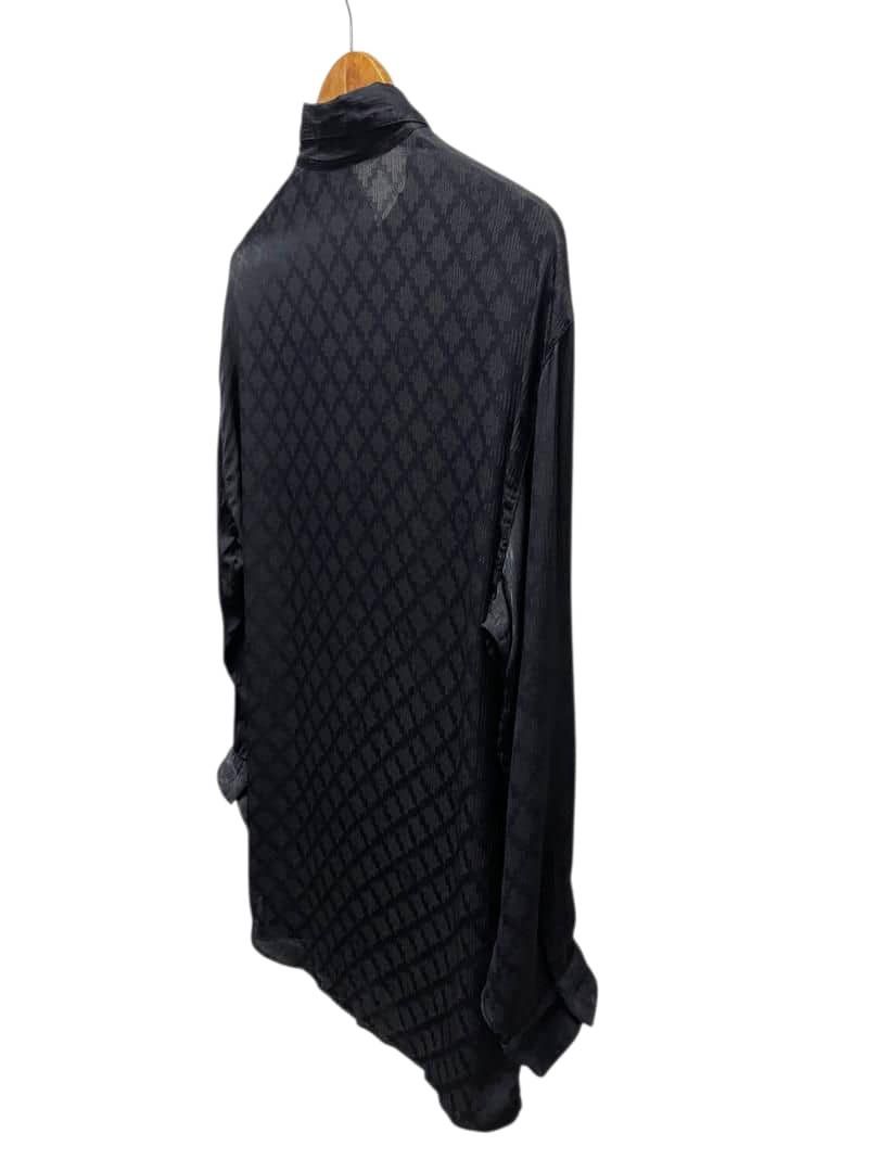 Versace GIANNI VERSACE Black Silk Hidden Long Sleeve Size US M / EU 48-50 / 2 - 7 Thumbnail