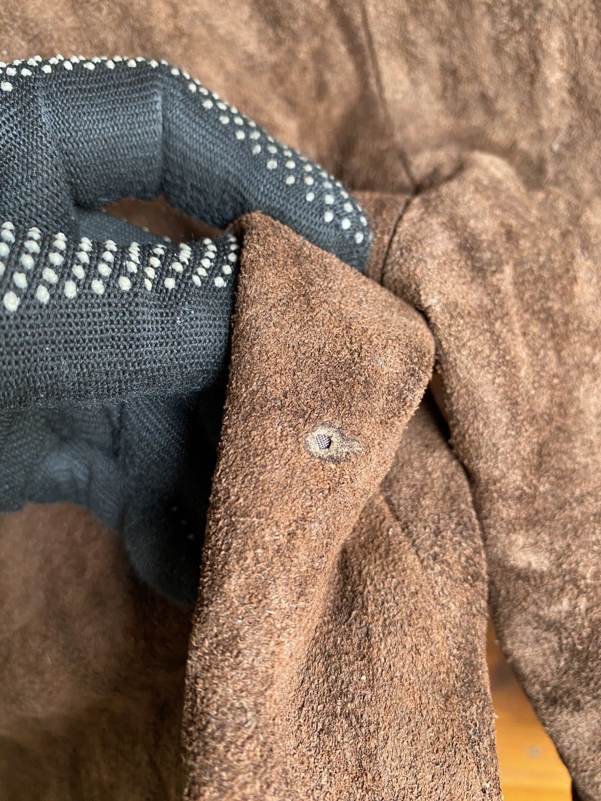Vintage Scheme Warriors Suede Leather Biker Shorts