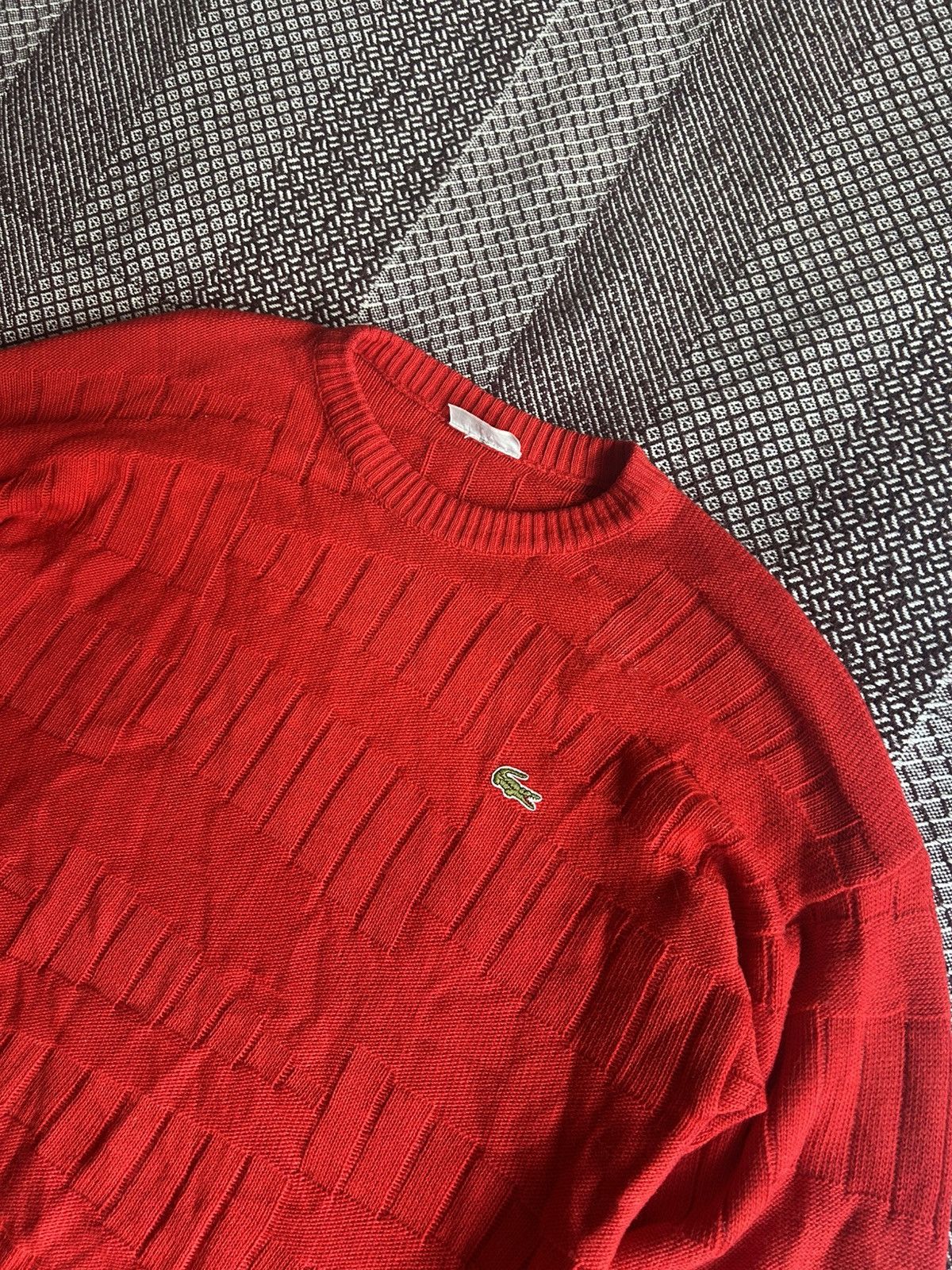 Lacoste Vintage Lacoste Chemise Sweater Unisex Red Size 5 Streetwear Size US L / EU 52-54 / 3 - 3 Thumbnail