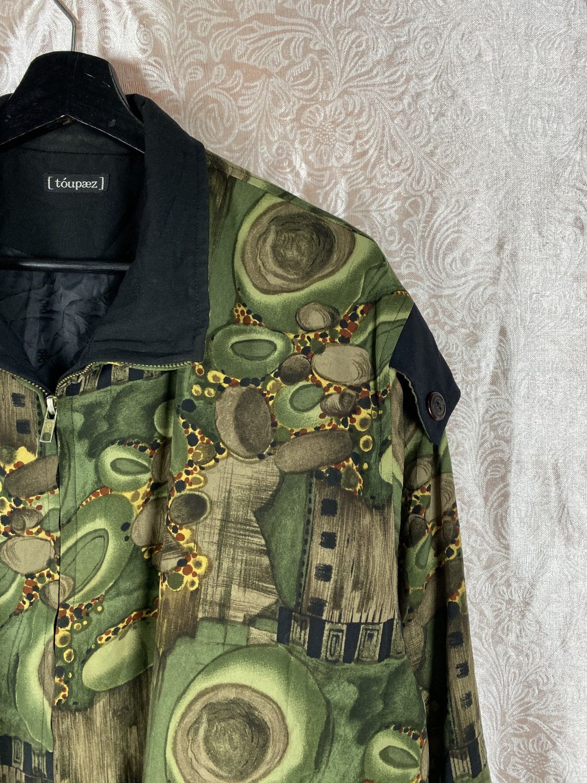 Vintage Toupez Vintage Abstract Pattern Jacket Green Artistic Print Size US L / EU 52-54 / 3 - 8 Thumbnail