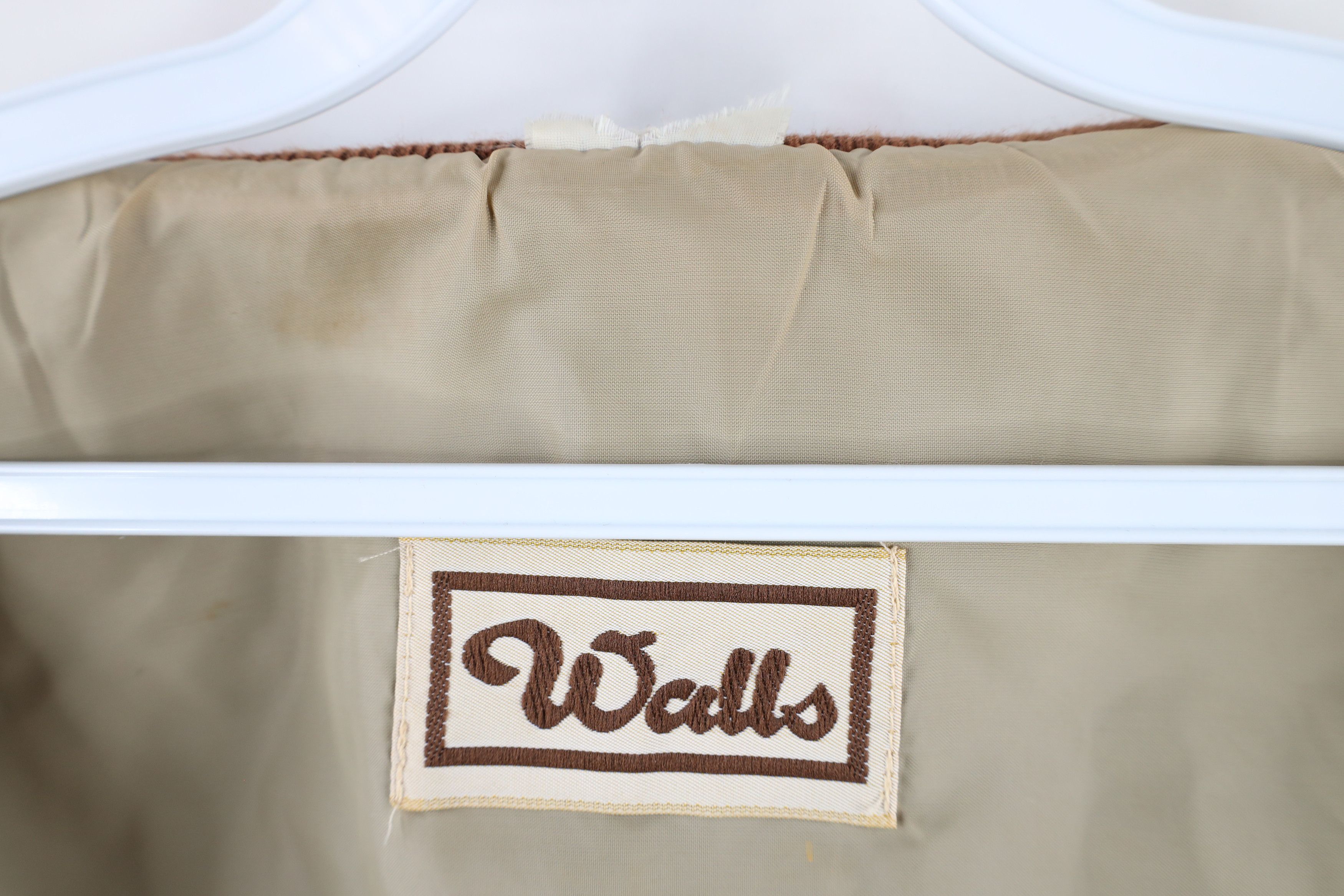 Vintage Vintage 80s Walls Blank Satin Bomber Jacket Brown USA Size US XXL / EU 58 / 5 - 9 Thumbnail