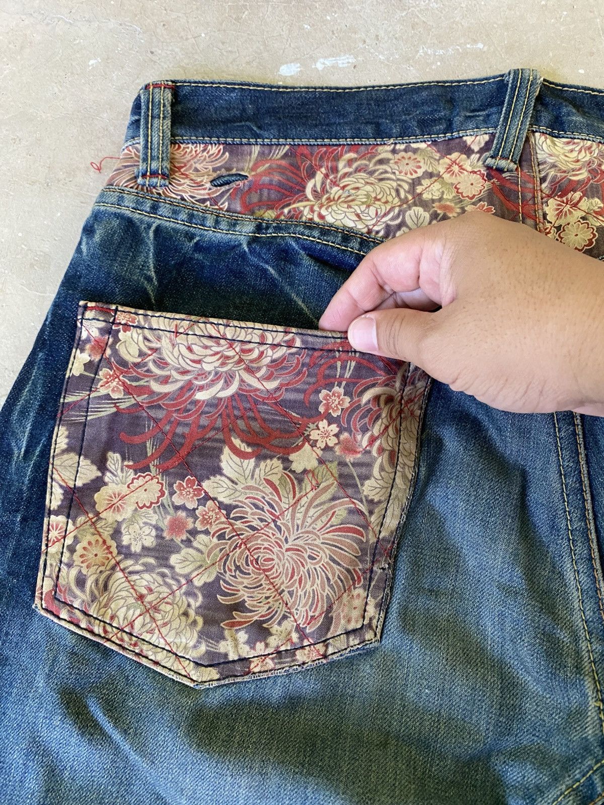 Eternal ETERNAL Japanese Floral Repair Distressed Denim Size US 34 / EU 50 - 13 Thumbnail
