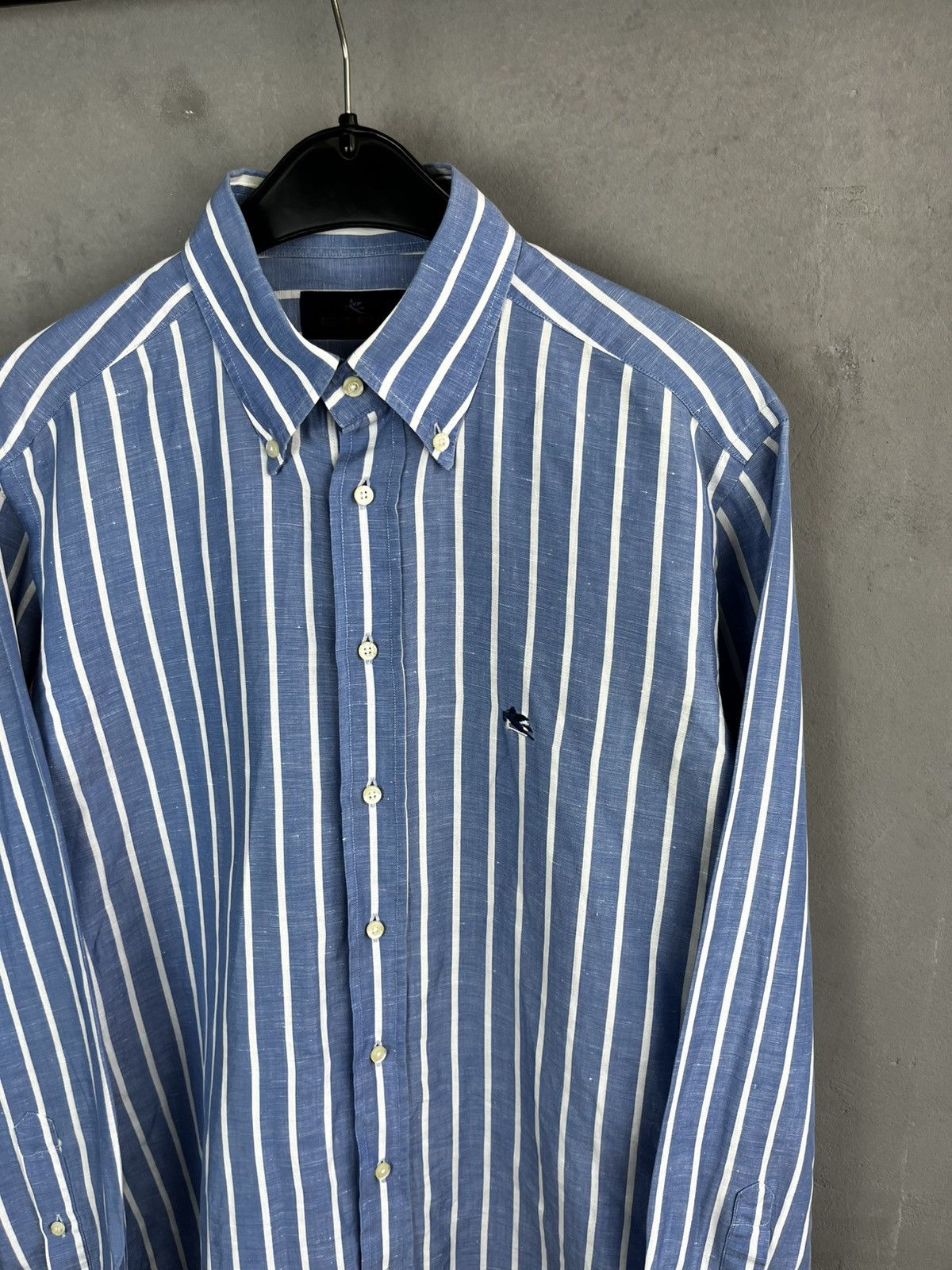 Etro Etro bitton shirt lino Size US M / EU 48-50 / 2 - 2 Thumbnail
