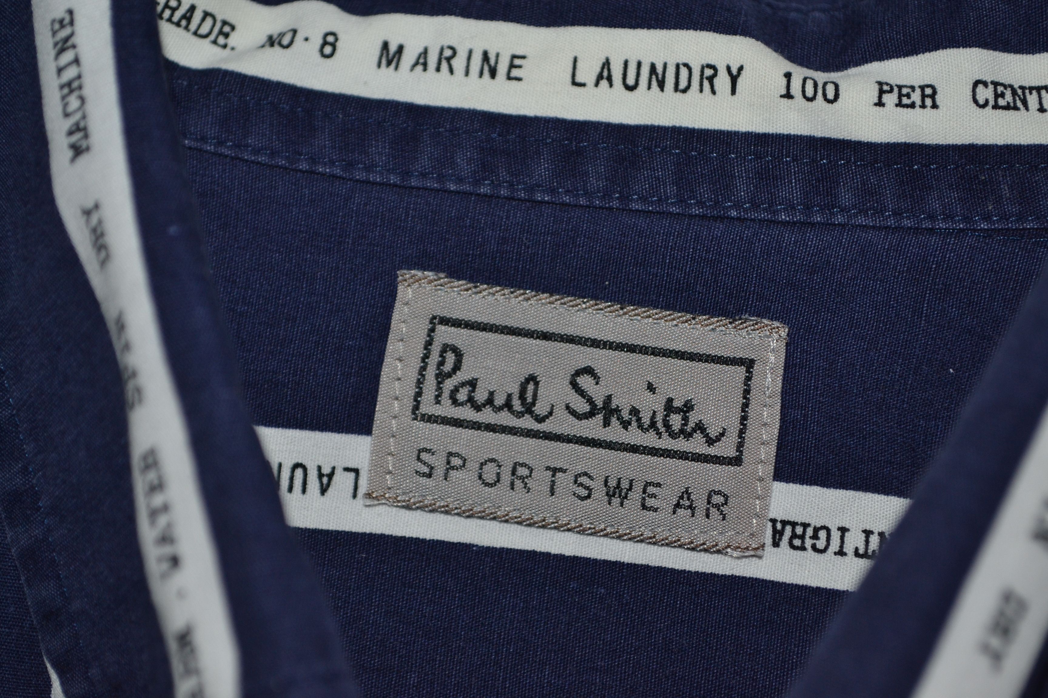 Paul Smith Paul Smith Vintage Striped Marine Shirt 2 L-XL Oversized Size US L / EU 52-54 / 3 - 5 Thumbnail