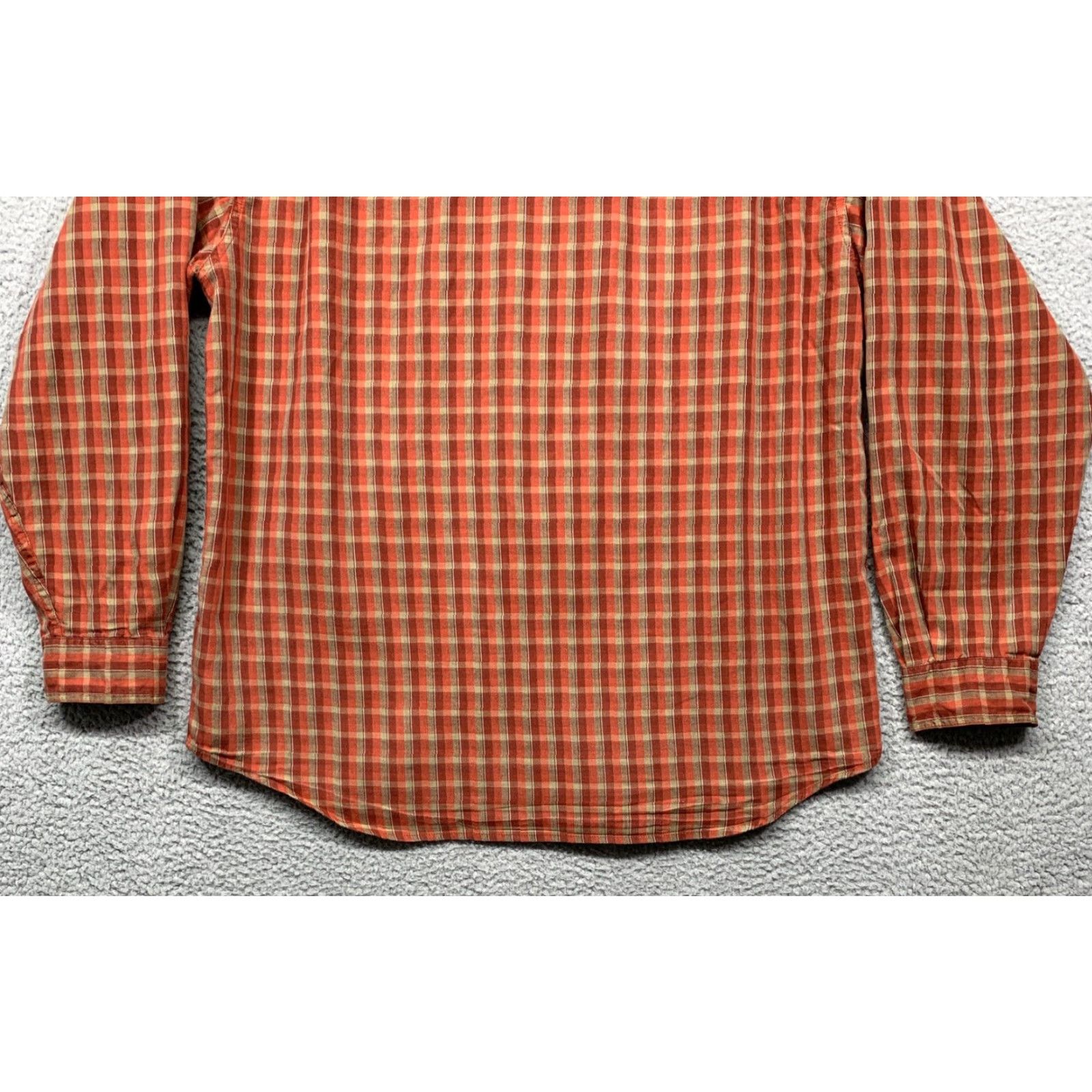 Logo 7 Columbia Shirt Button-Up Long Sleeve Plaid Logo Red Brown Tan Regular M Mens Size US M / EU 48-50 / 2 - 6 Thumbnail