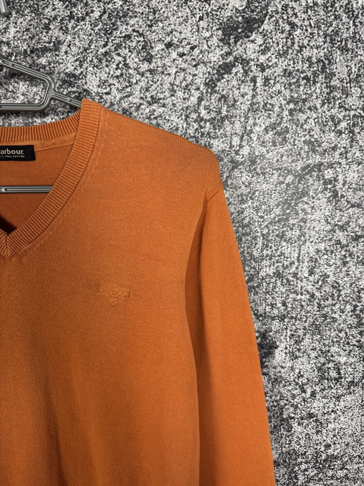 Barbour Barbour Kelso V-Neck Burnt Orange Sweater Pullover Size M Size US M / EU 48-50 / 2 - 2 Thumbnail