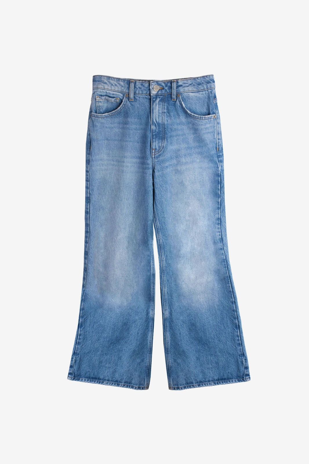 Pearled Ivory Pearled Ivory Flared Sandblasted Blue Denim Jeans Size US 26 / EU 42 - 5 Thumbnail