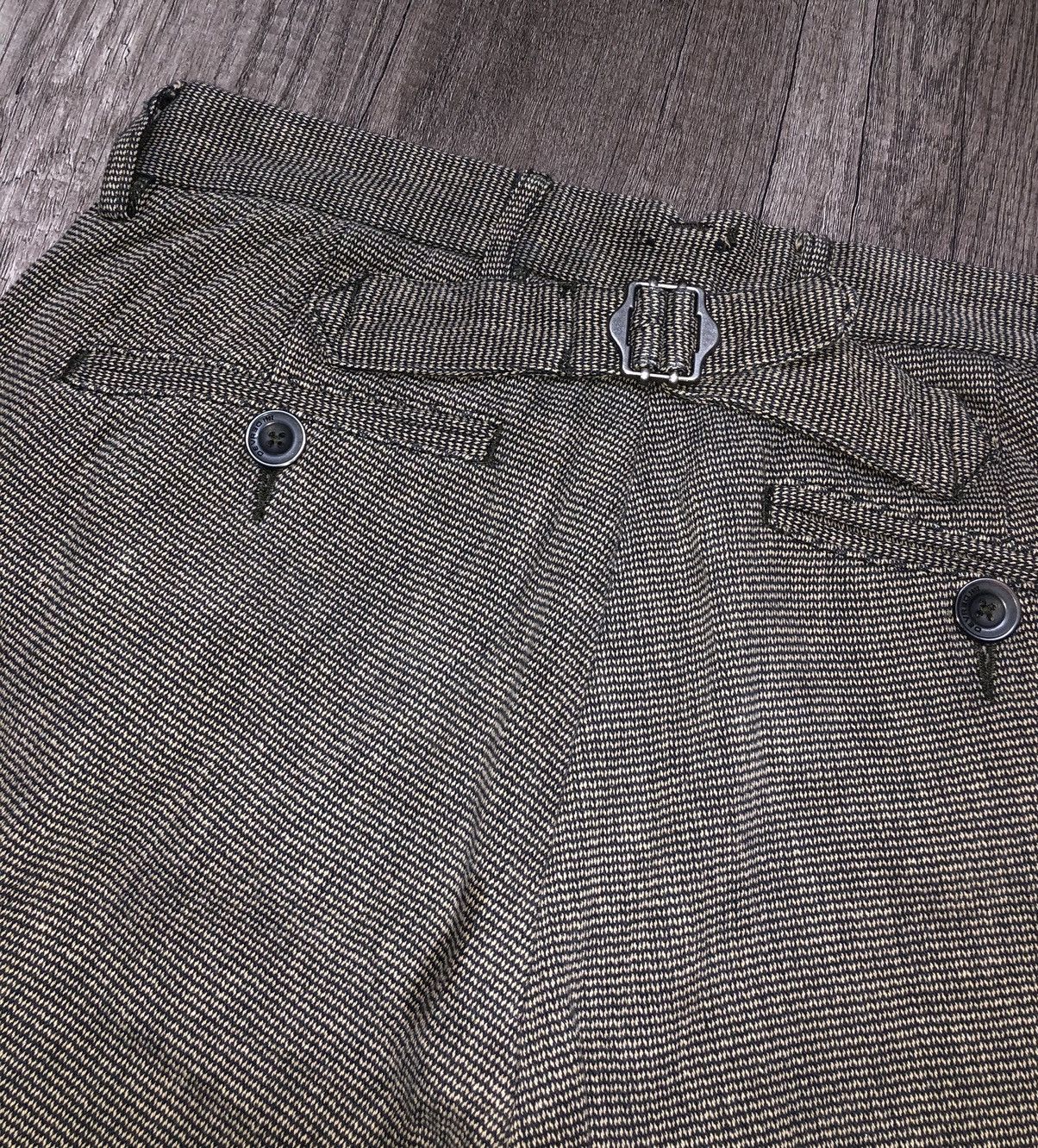 Designer VINTAGE DEVRED BUCKLE BACK SMART CASUAL PANT Size US 32 / EU 48 - 8 Thumbnail