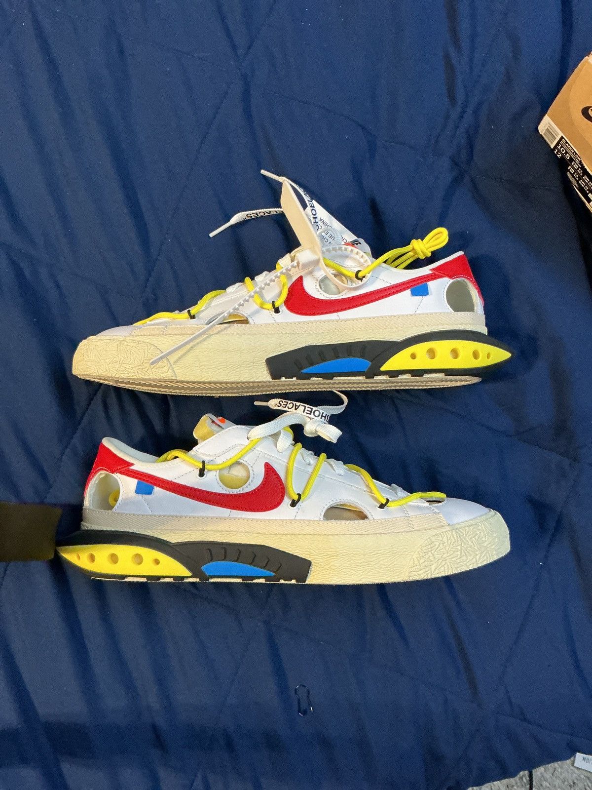 Nike Nike Off-White Blazer Low ‘77 University Red/White 10.5 M Size US 10.5 / EU 43-44 - 7 Thumbnail