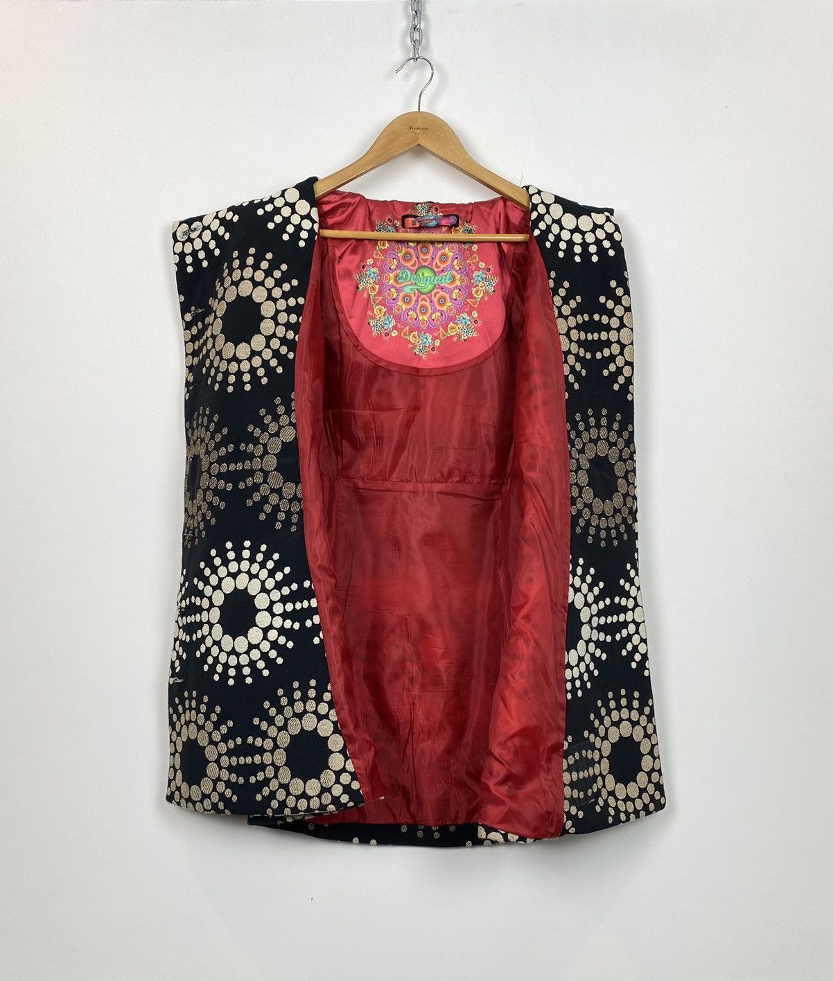 Designer Vintage Desigual Geometric Pattern Mid Coat 90 Floral Jacket Size XS / US 0-2 / IT 36-38 - 8 Thumbnail