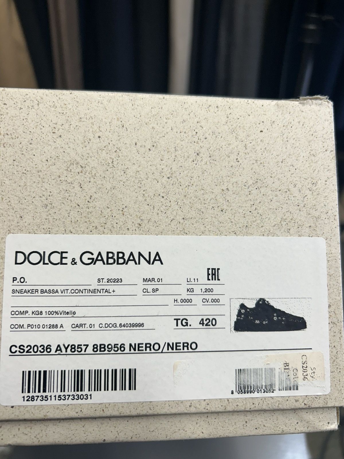 Dolce & Gabbana DOLCE&GABBANA New Roma Calfskin Nappa Sneakers w/ Studs Size US 8 / EU 41 - 12 Thumbnail