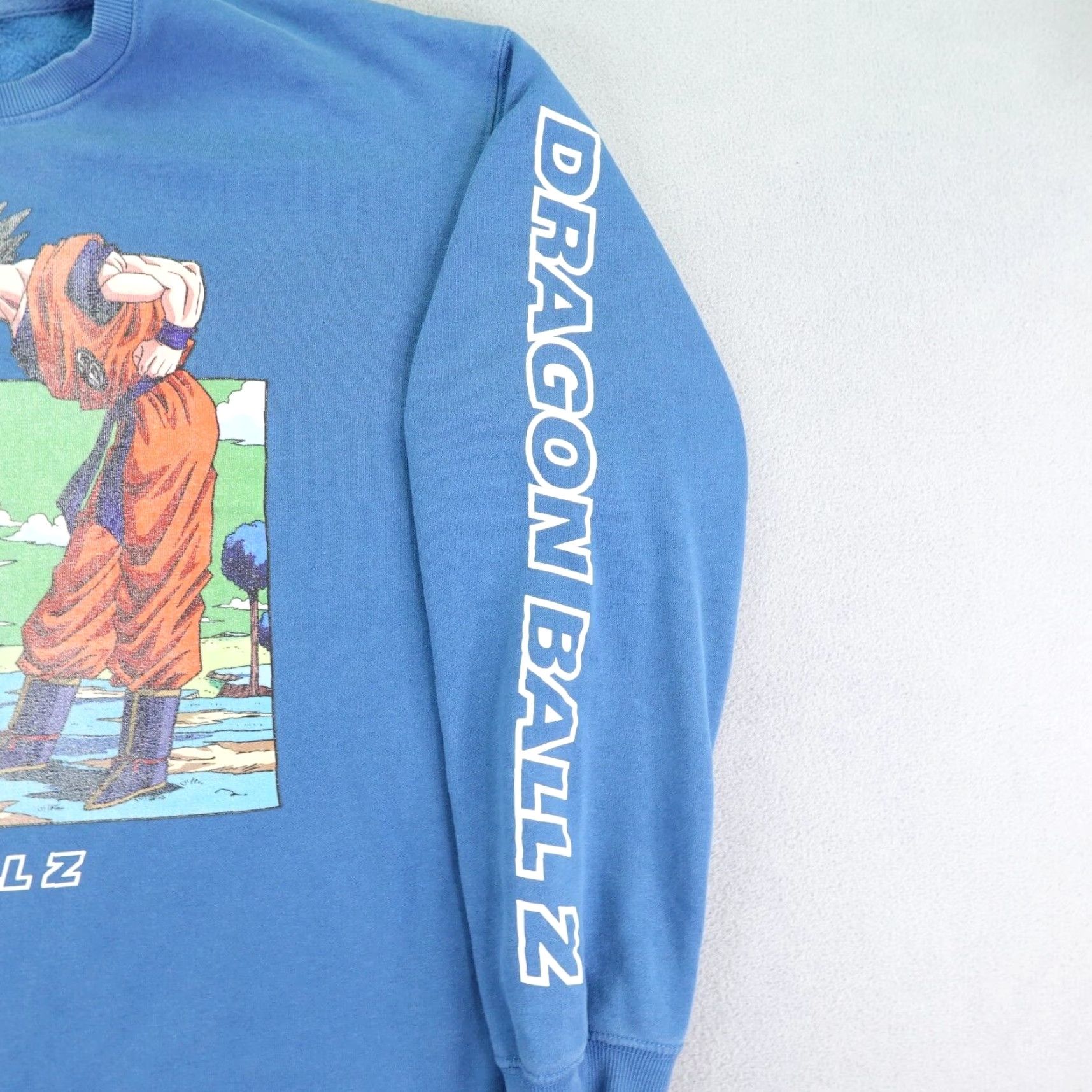 Vintage Dragon Ball Z Sweatshirt Men L Blue Graphic Print Crew Neck Pullover 2010s Anime Cartoon Logo Regualr Fit Box Lunch Size US L / EU 52-54 / 3 - 4 Thumbnail
