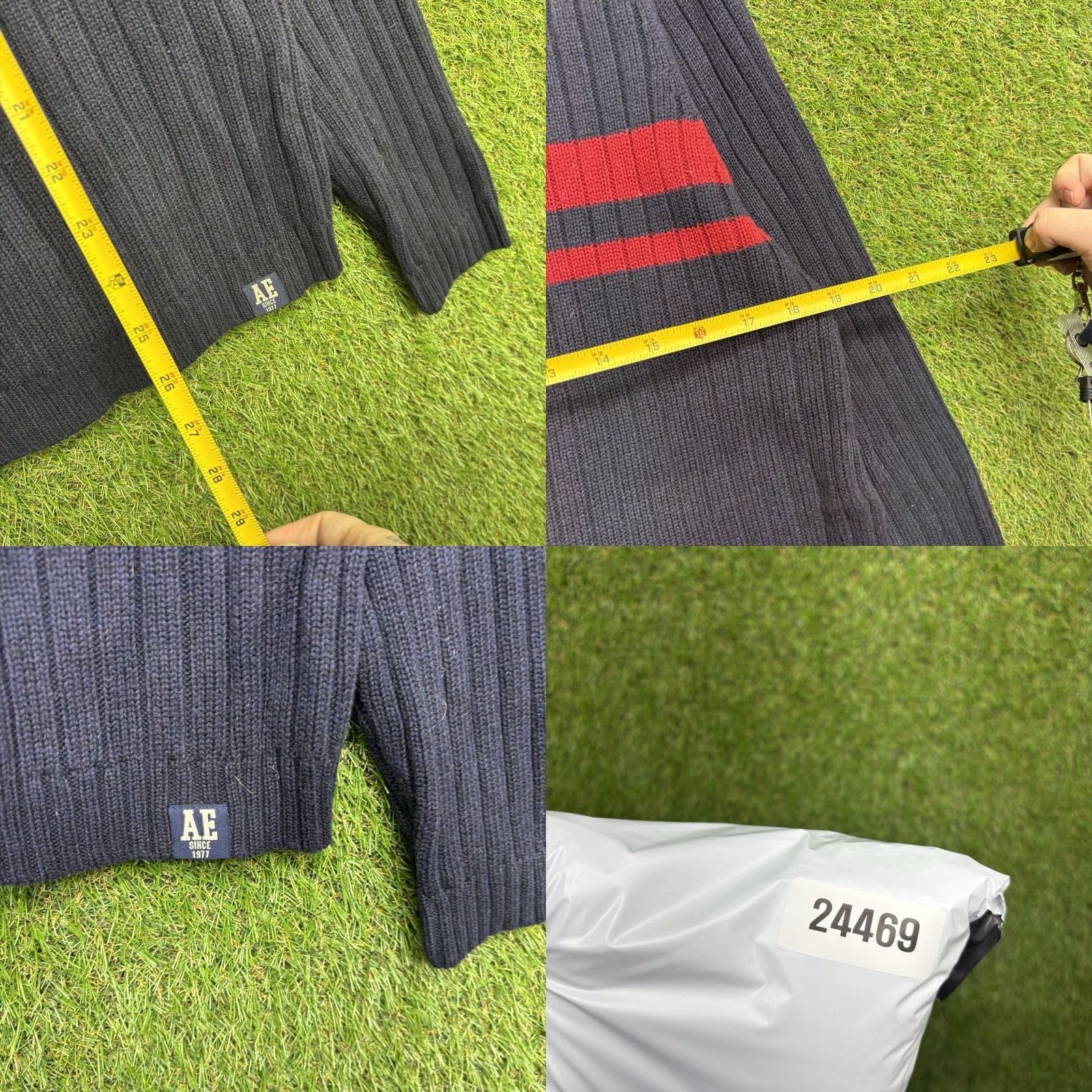 American Eagle Outfitters VINTAGE American Eagle Outfitters Sweater Mens M Pullover Knit Striped Wool Cotton V-Neck Slim Blue Winter Fall Golf Walking Preppy Modern Logo Size US M / EU 48-50 / 2 - 8 Thumbnail