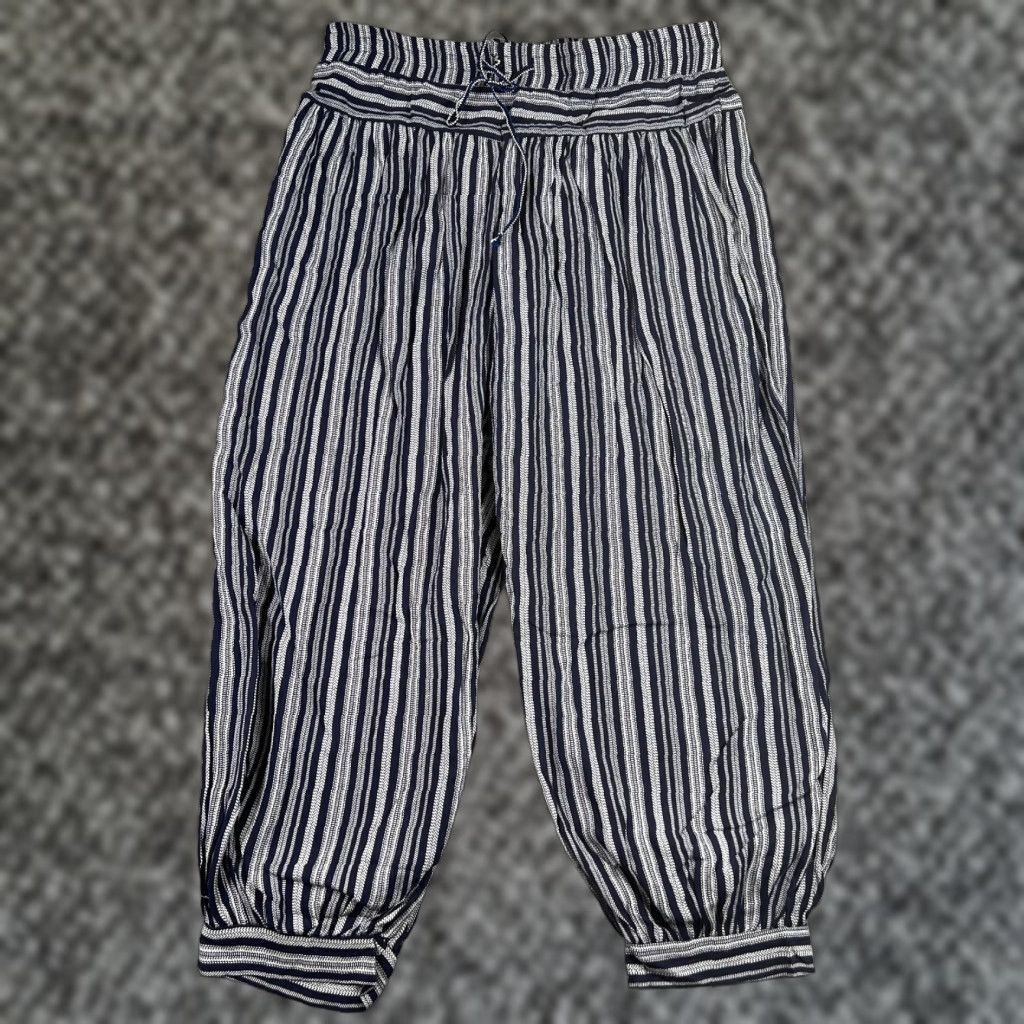 Vintage Suzanne Betro Women's Plus 1X Harem Pants Jersey Relaxed Fit Casual Blue Size 40" / US 18 - 1 Thumbnail