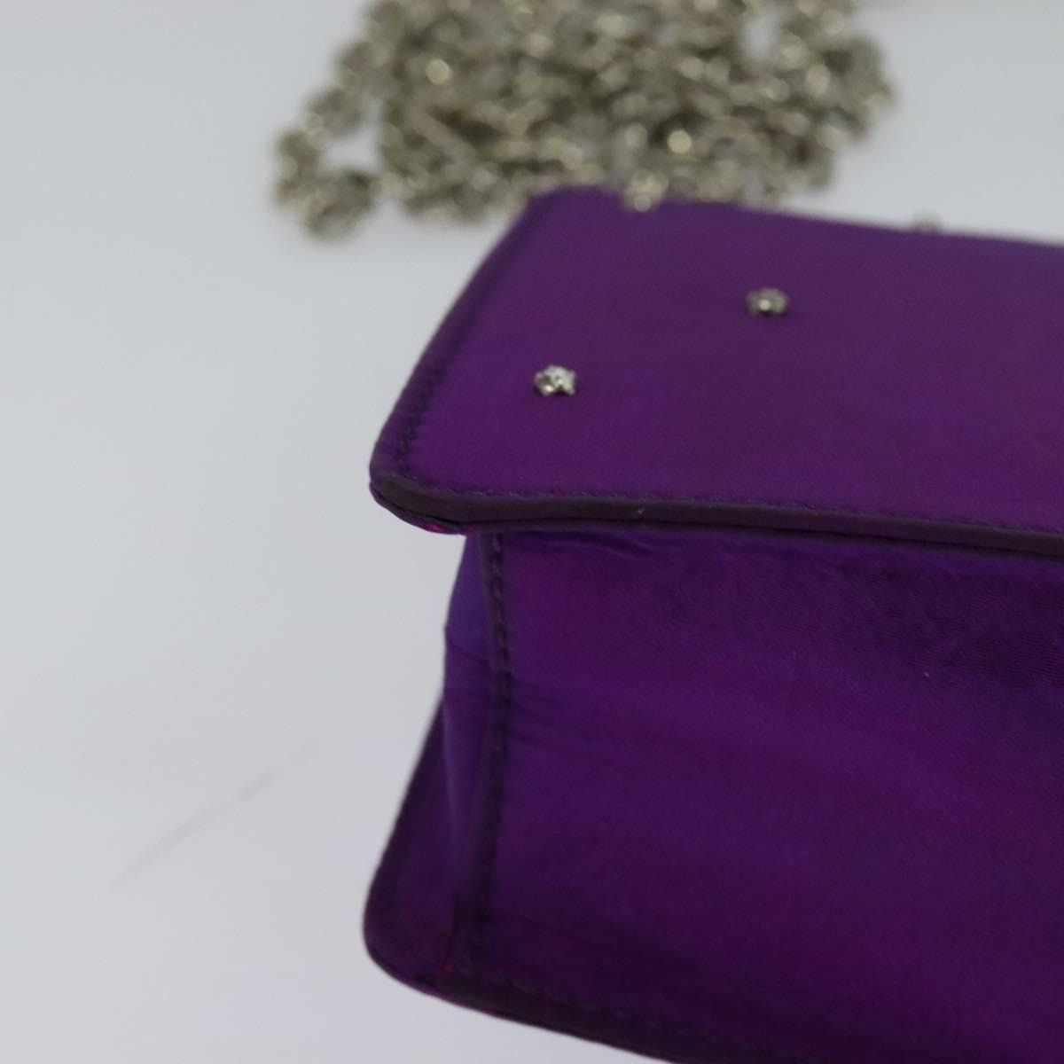 Celine CELINE Chain Shoulder Bag Nylon Purple Size ONE SIZE - 15 Thumbnail