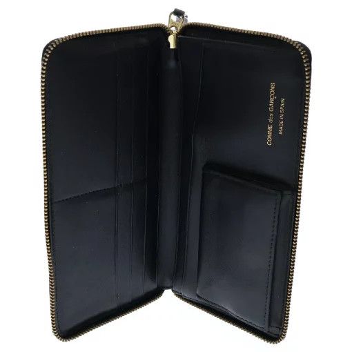Comme des Garcons Wallet HUGE LOGO Round Zip Leather Bi-Fold Long Black Size ONE SIZE - 4 Thumbnail