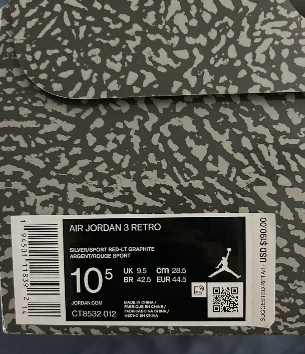 Jordan Brand Cool Grey Jordan 3s Size US 10.5 / EU 43-44 - 4 Thumbnail