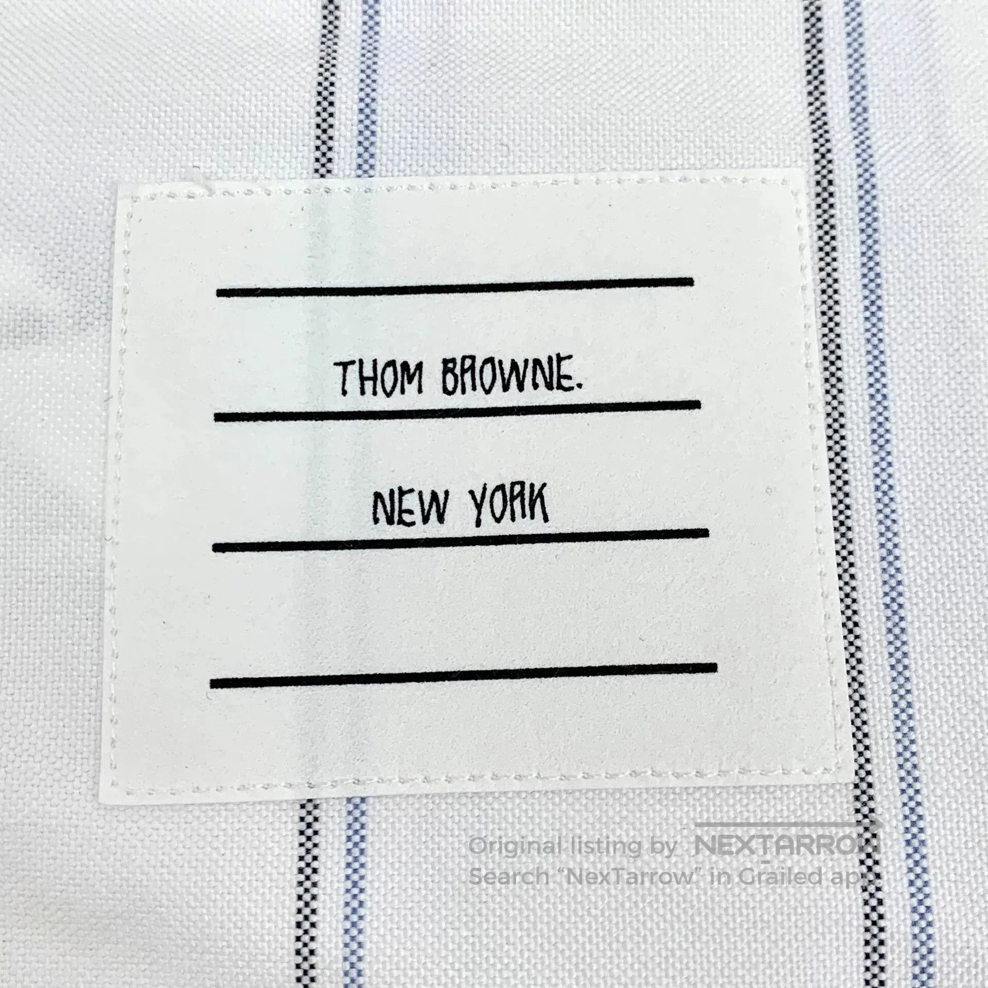 Thom Browne thom browne white striped long sleeve shirt. Size US M / EU 48-50 / 2 - 5 Thumbnail