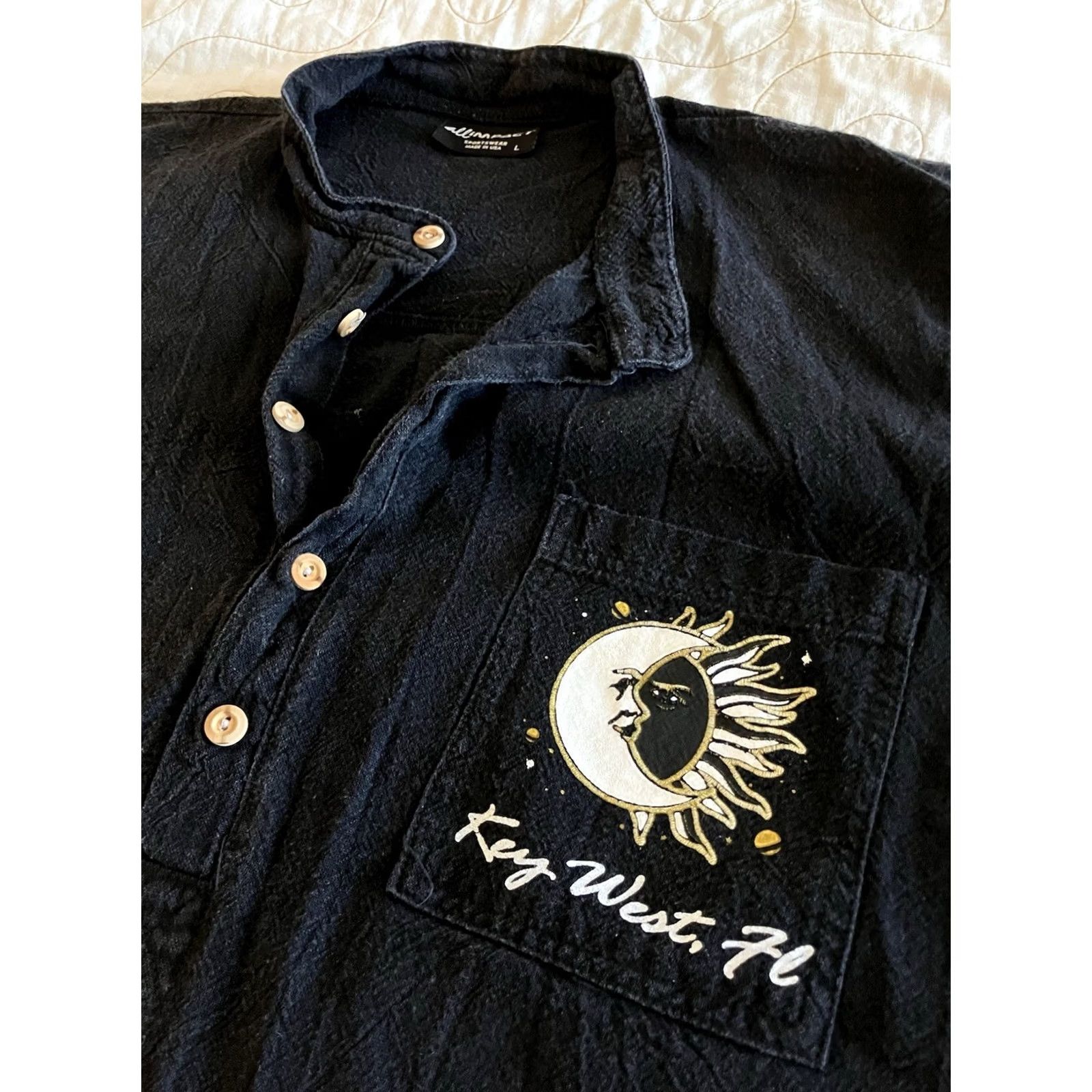 Vintage VINTAGE All Impact Sportswear Black Button-Down Key West Florida Shirt Men’s Large Shirt Boys? Size US L / EU 52-54 / 3 - 2 Thumbnail
