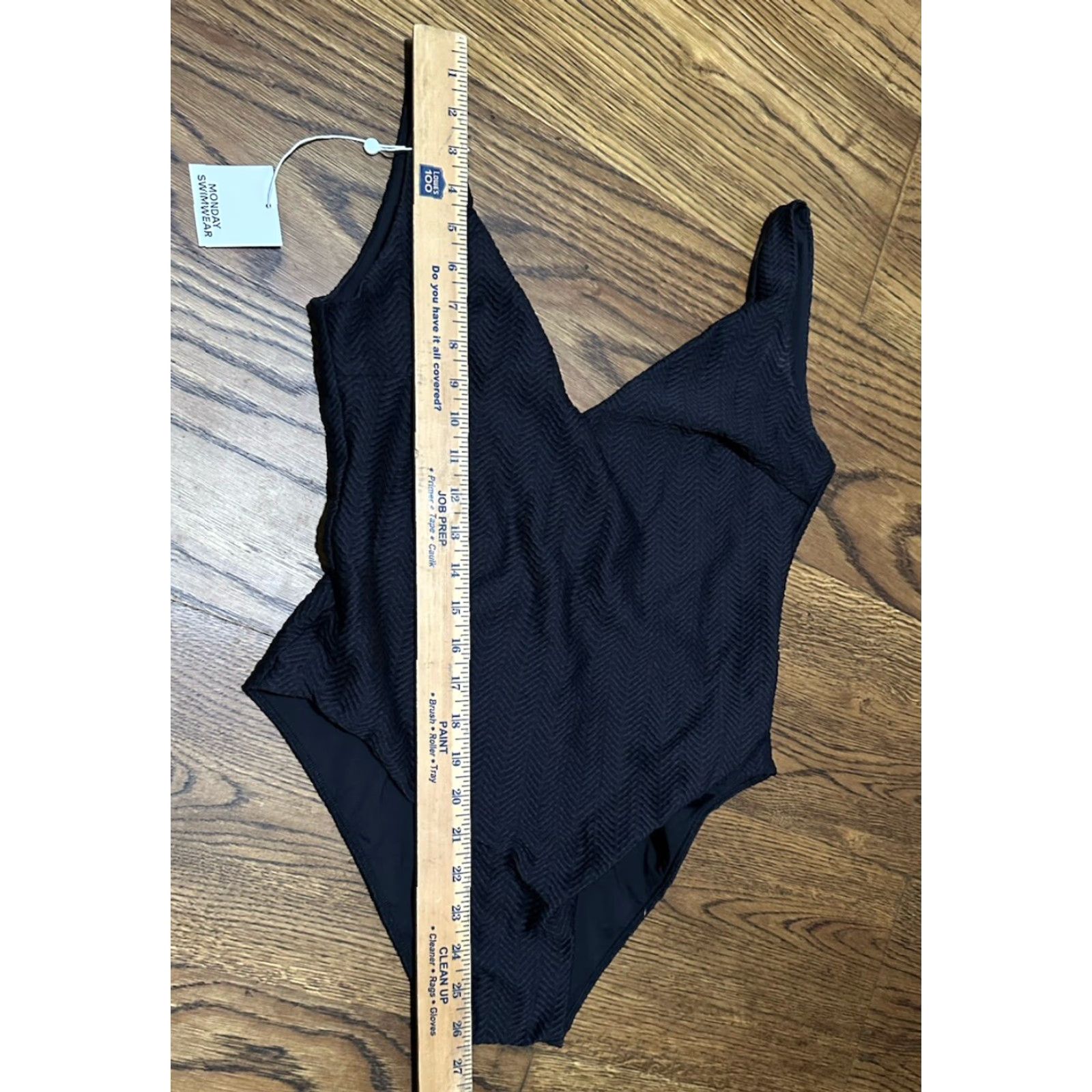 Vintage Monday Swimwear One Piece Swimsuit Women V Black Chevron NEW Size ONE SIZE - 8 Thumbnail