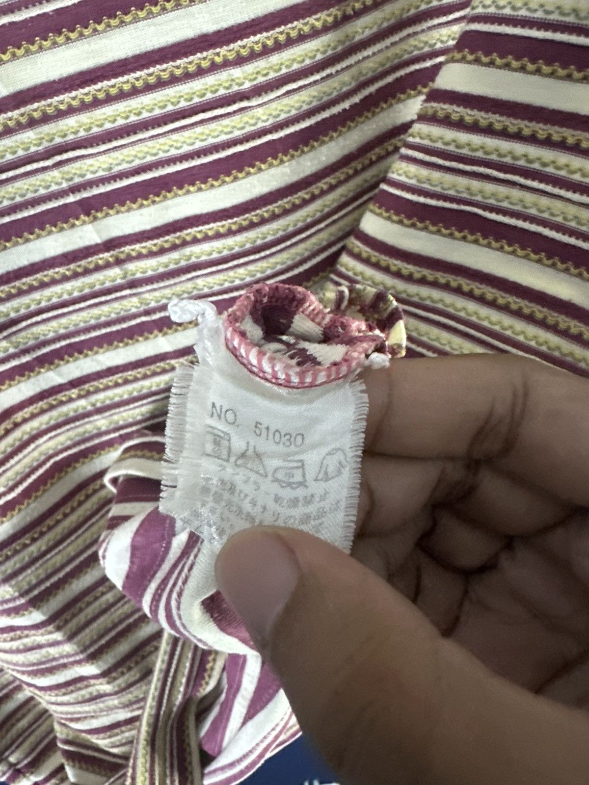 Kapital Japanese Stripe with unique Stitch KAPITAL style Shirt Size US L / EU 52-54 / 3 - 11 Thumbnail