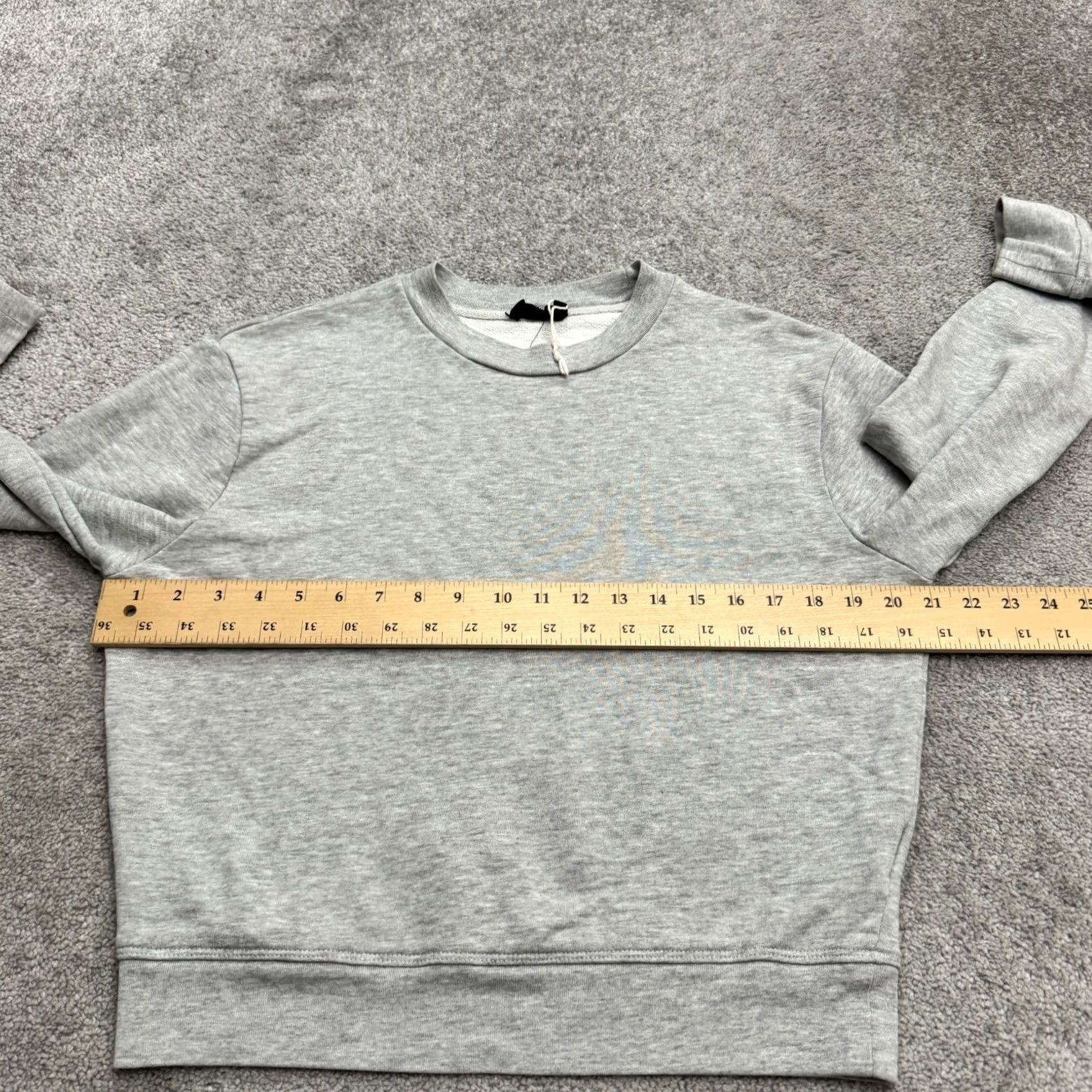 Vintage Monoprix Pullover Sweatshirt Womens M Gray Crew Neck Cotton Blend Casual Shirt Size M / US 6-8 / IT 42-44 - 7 Thumbnail