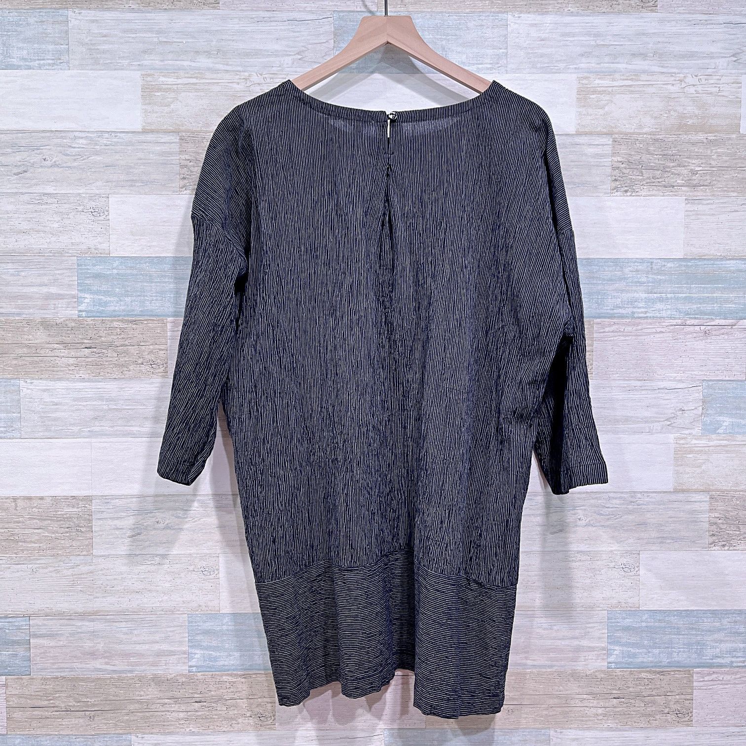 Eileen Fisher EILEEN FISHER Textured Stripe Bateau Neck Dress Womens XL Size XL / US 12-14 / IT 48-50 - 3 Thumbnail