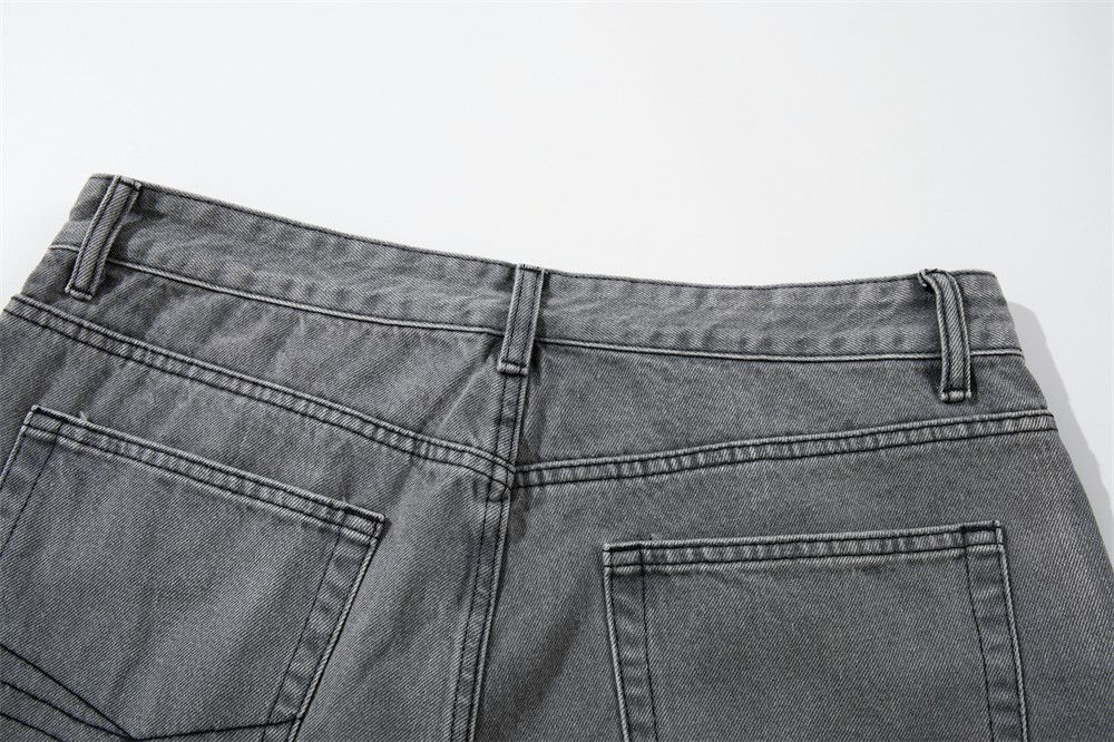 Vintage Punk retro washed distressed casual straight jeans Size US 32 / EU 48 - 5 Thumbnail