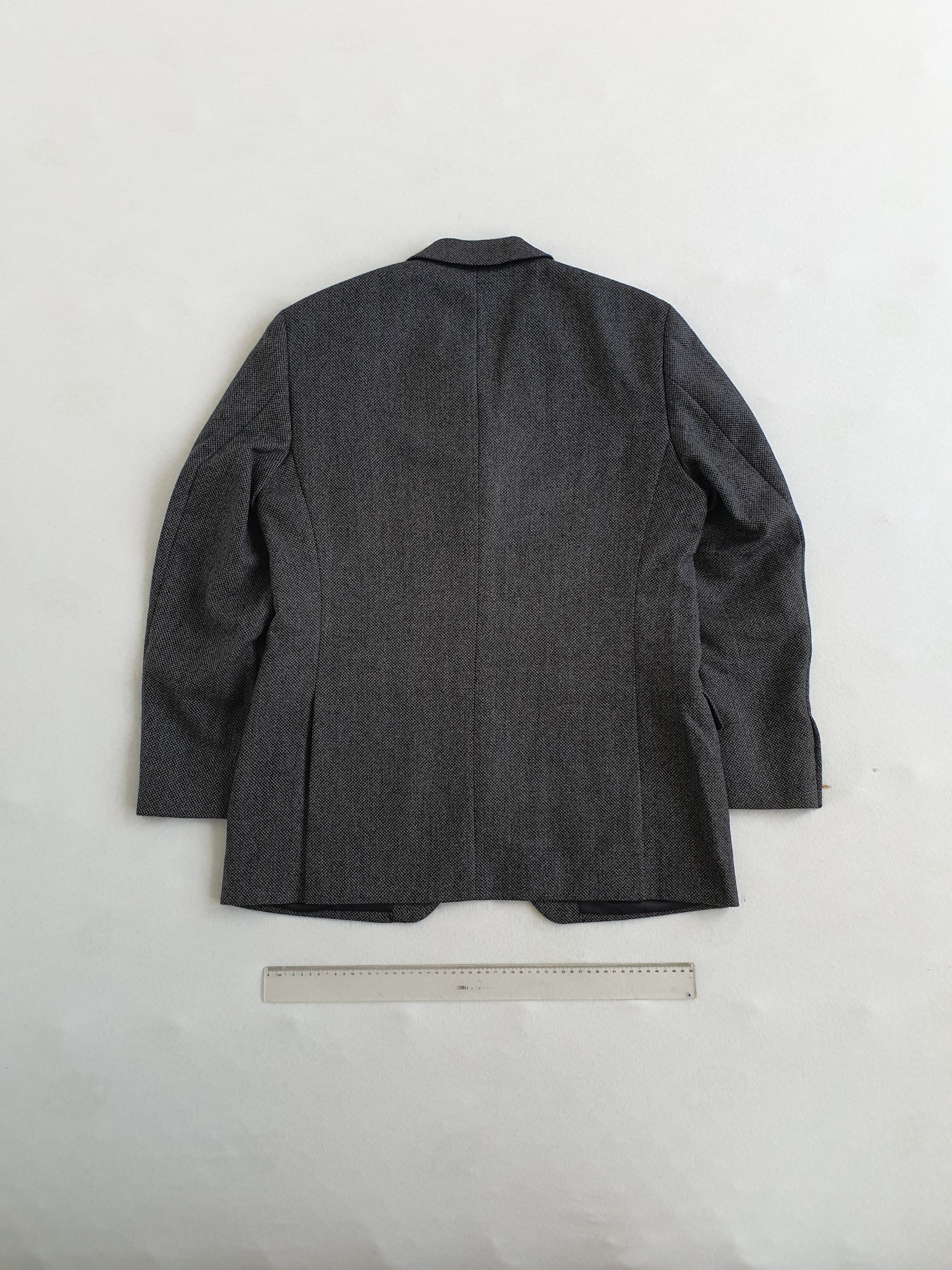 Boggi Micro Herringbone Gray Jacket - Campore Fabric - Sz EU 52-54 Size 42R - 2 Thumbnail