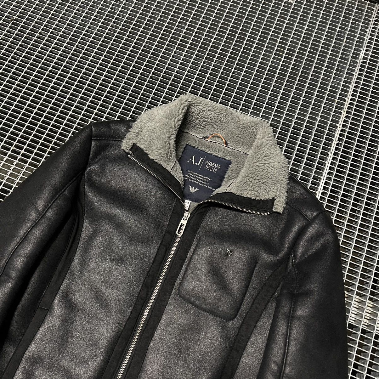 Armani Armani Jeans Shearling Leather Jacket Japan Style 🔥🔥🔥SlimFit Size US S / EU 44-46 / 1 - 5 Thumbnail