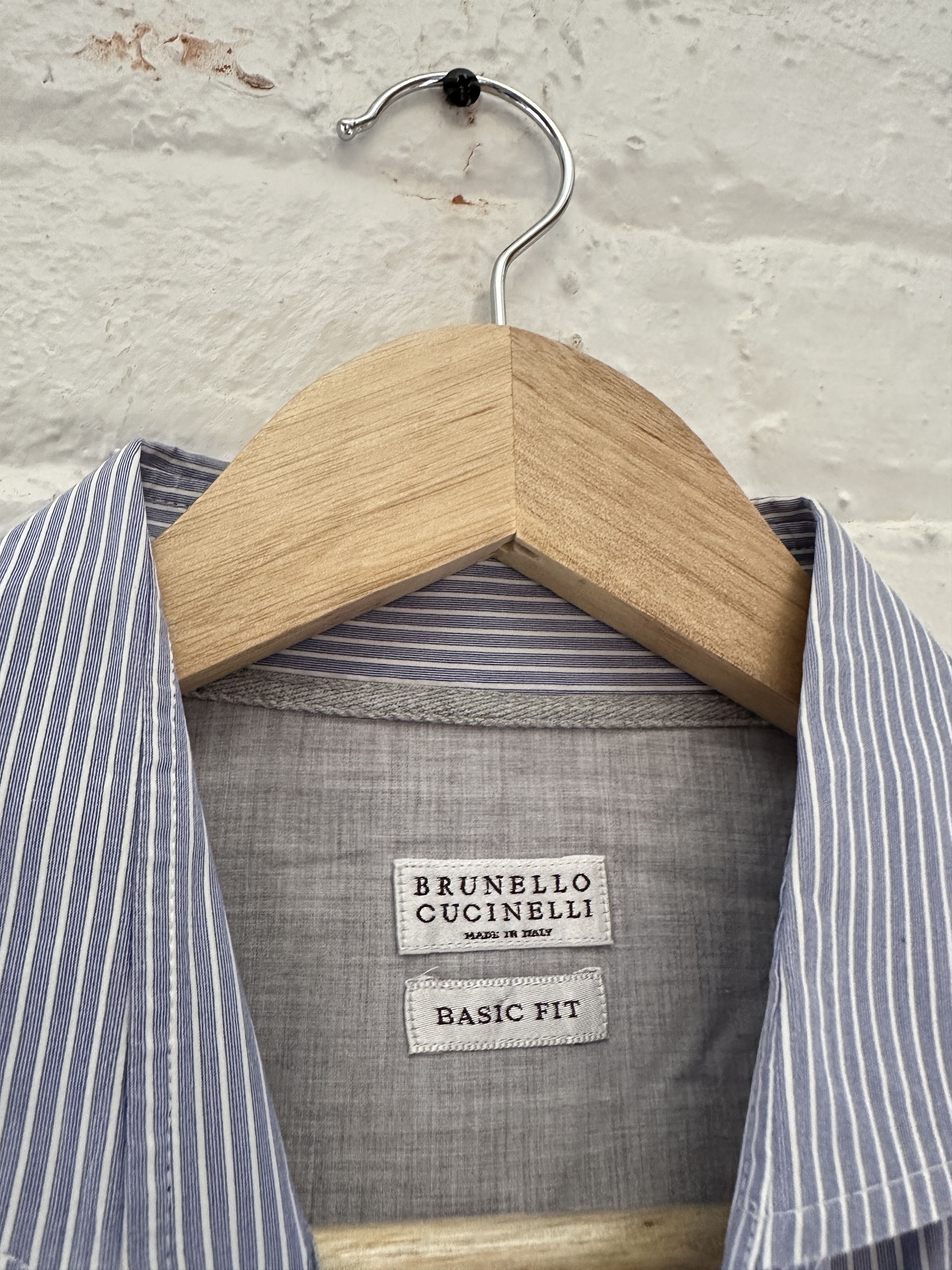 Brunello Cucinelli Brunello Cucinelli Striped Button Up Shirt Size US L / EU 52-54 / 3 - 2 Thumbnail
