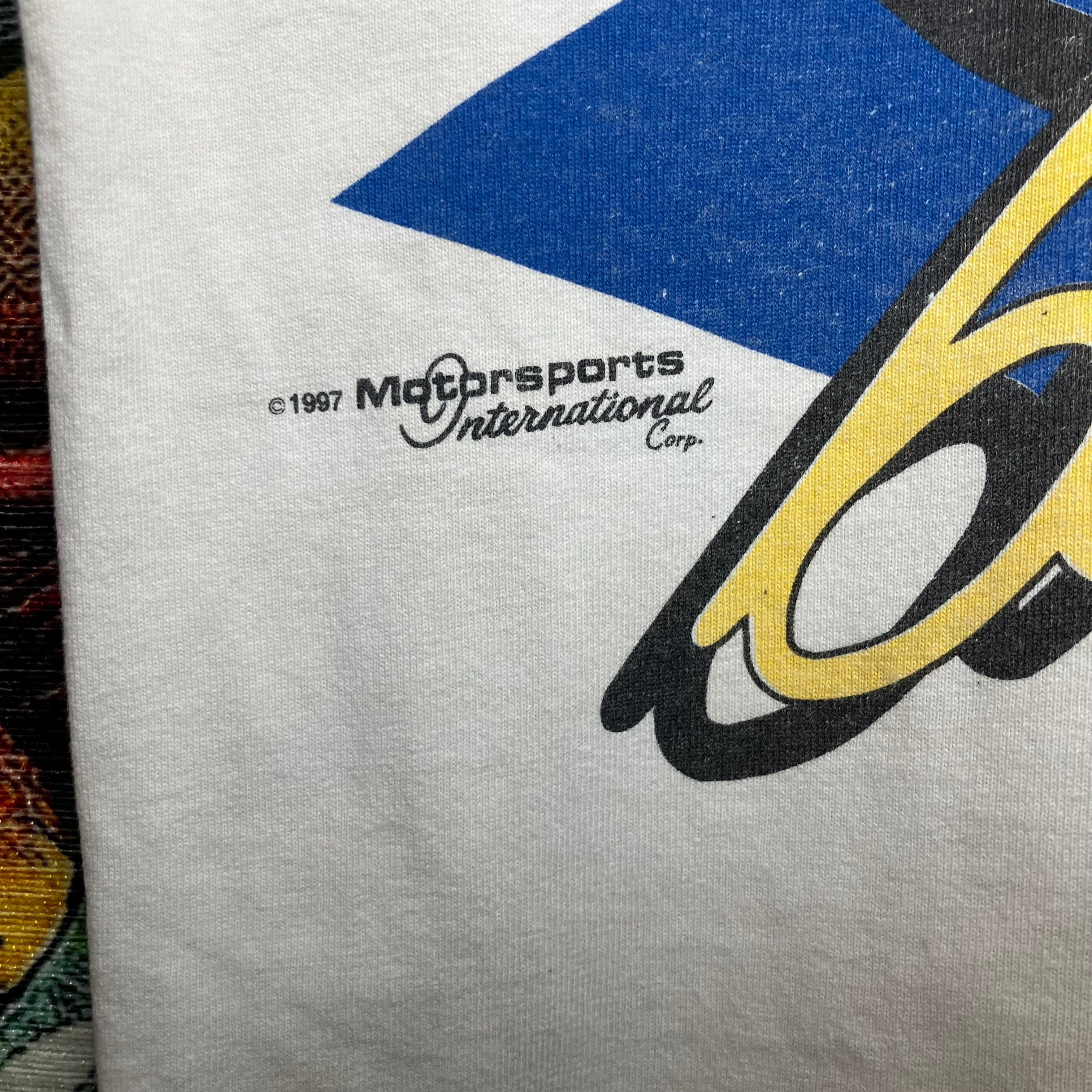 NASCAR × Vintage Vintage 90s 1997 Rusty Wallace Nascar AOP Tee Size 2XL Size US XXL / EU 58 / 5 - 6 Thumbnail