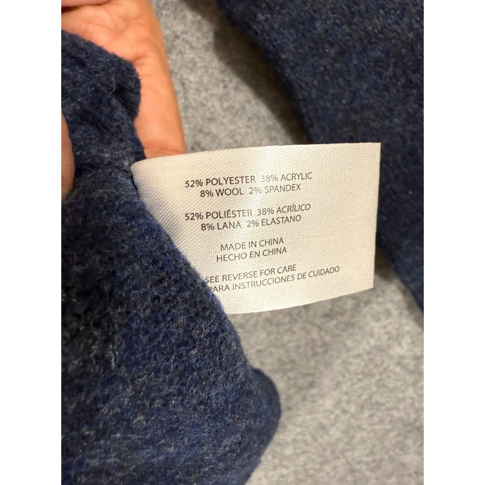 Gap Gap Pullover Sweater Mens S Navy Stretch Wool Blend Crew Neck Long Sleeve NWT Size US S / EU 44-46 / 1 - 7 Thumbnail