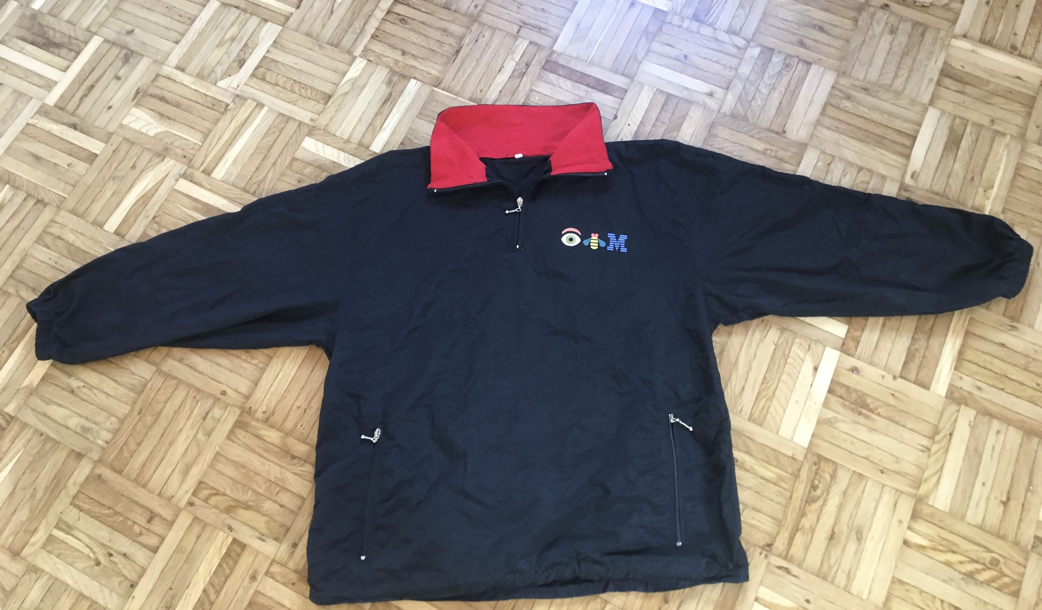 Fruit Of The Loom Vintage IBM Computer Windbreaker EYE BEE M Paul Rand Design Size US L / EU 52-54 / 3 - 2 Thumbnail