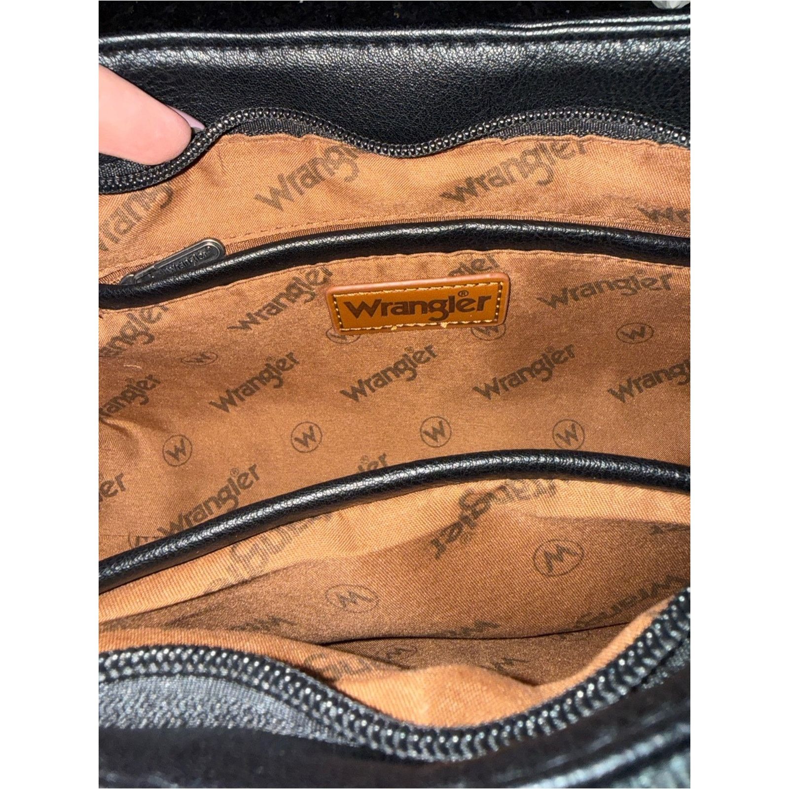 Wrangler WRANGLER Black Aztec CANVAS shoulder Bag Embroidered Strap Size ONE SIZE - 9 Thumbnail