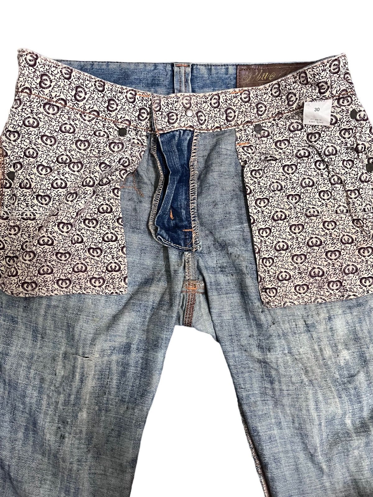Edwin × Japanese Brand Vintage Edwin 503 blue Trip Distressed Style Denim Size US 30 / EU 46 - 6 Thumbnail