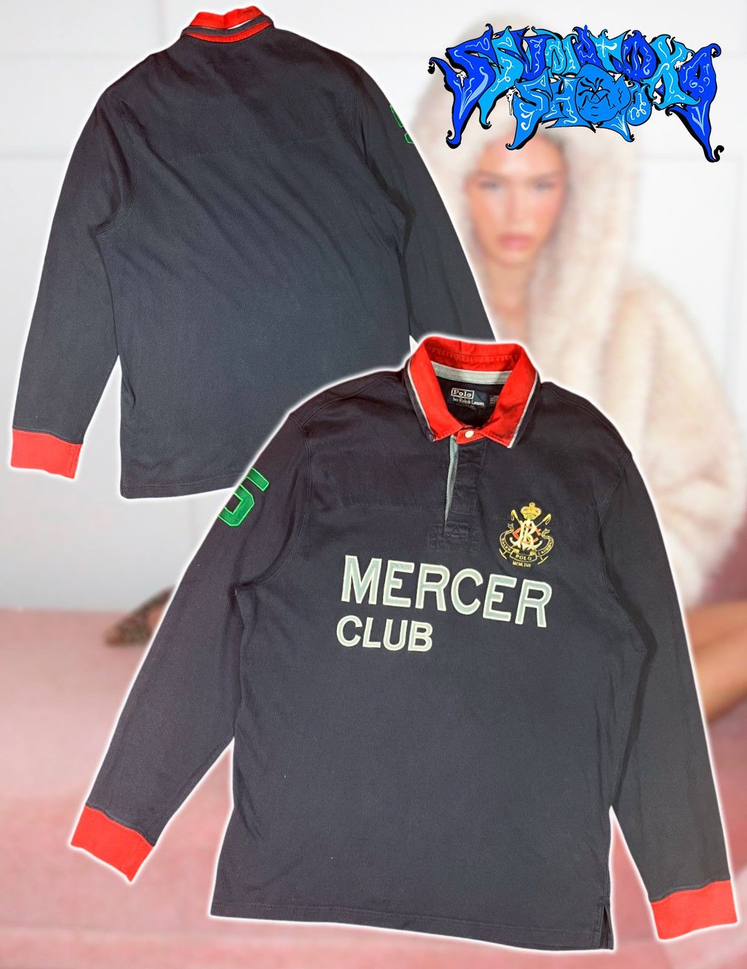 Ralph Lauren Vintage Chief Keef Style Longsleeve Ralph Lauren Mercer Club Size US XXL / EU 58 / 5 - 1 Thumbnail