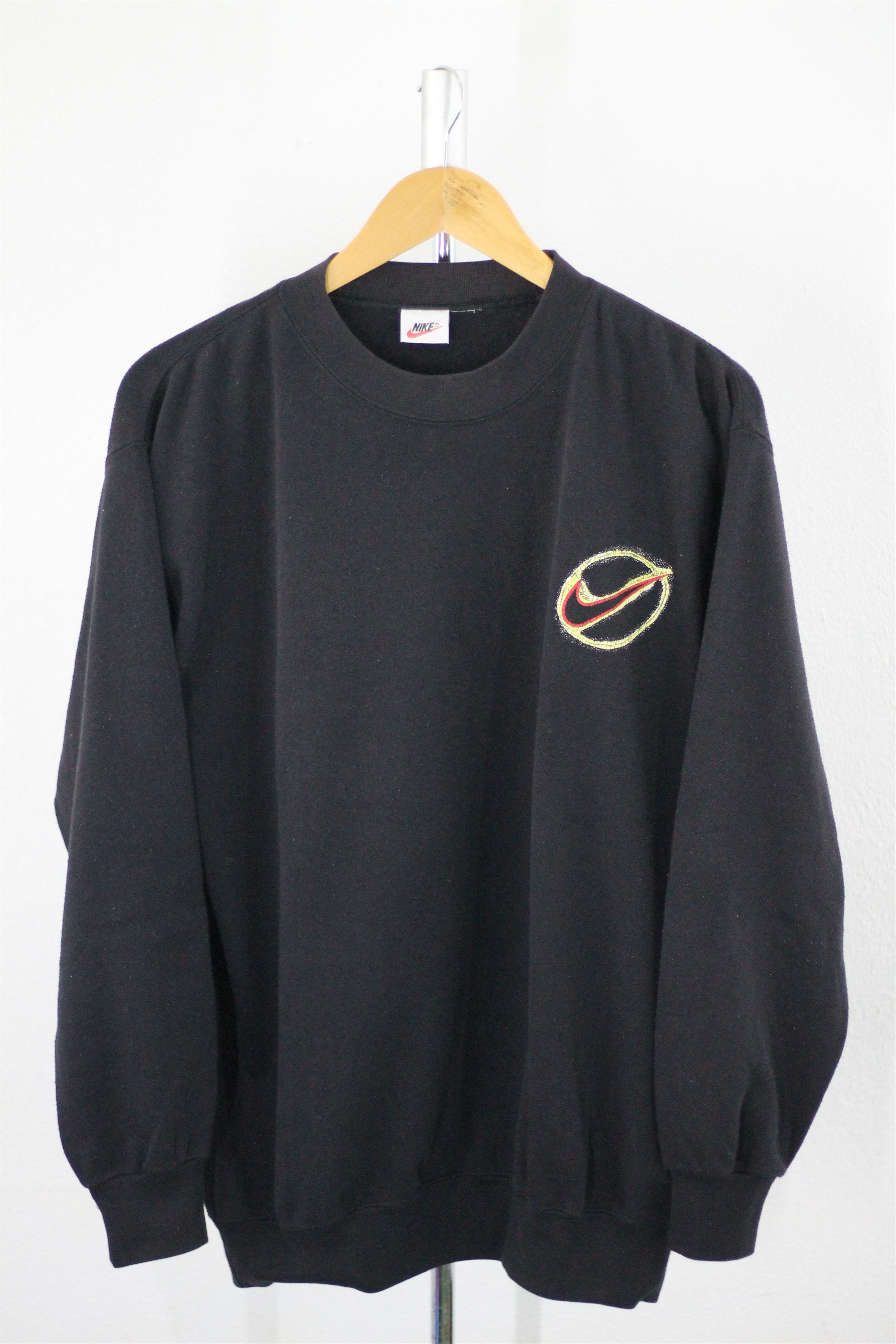 Nike × Vintage RARE! Vintage NIKE Oval Big Swoosh Sweatshirt. Size US L / EU 52-54 / 3 - 2 Thumbnail