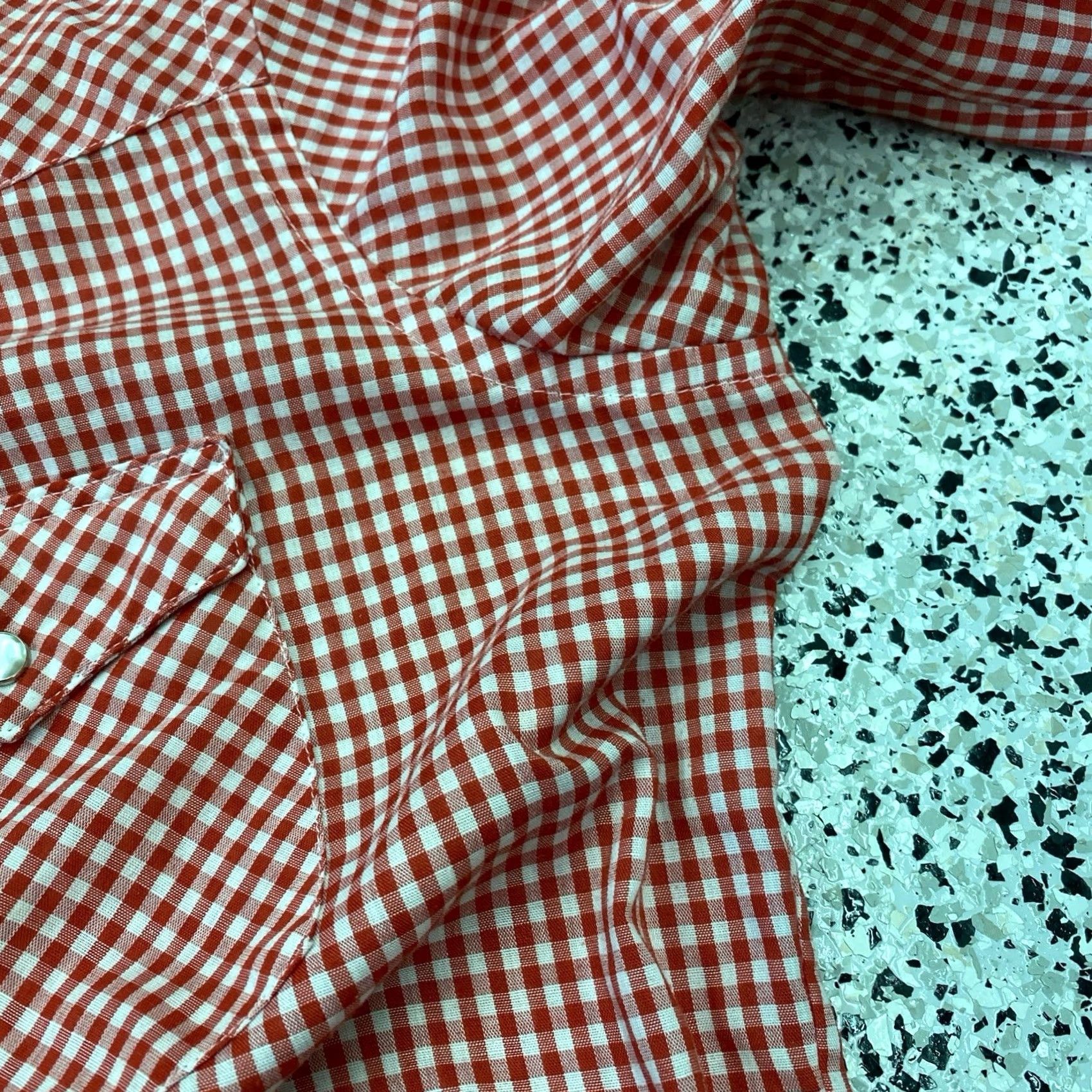 Wrangler VINTAGE Wrangler Red Plaid Shirt Pearl Snap Regular Fit USA Mens 16.5/34 Button-Up Size US XL / EU 56 / 4 - 5 Thumbnail