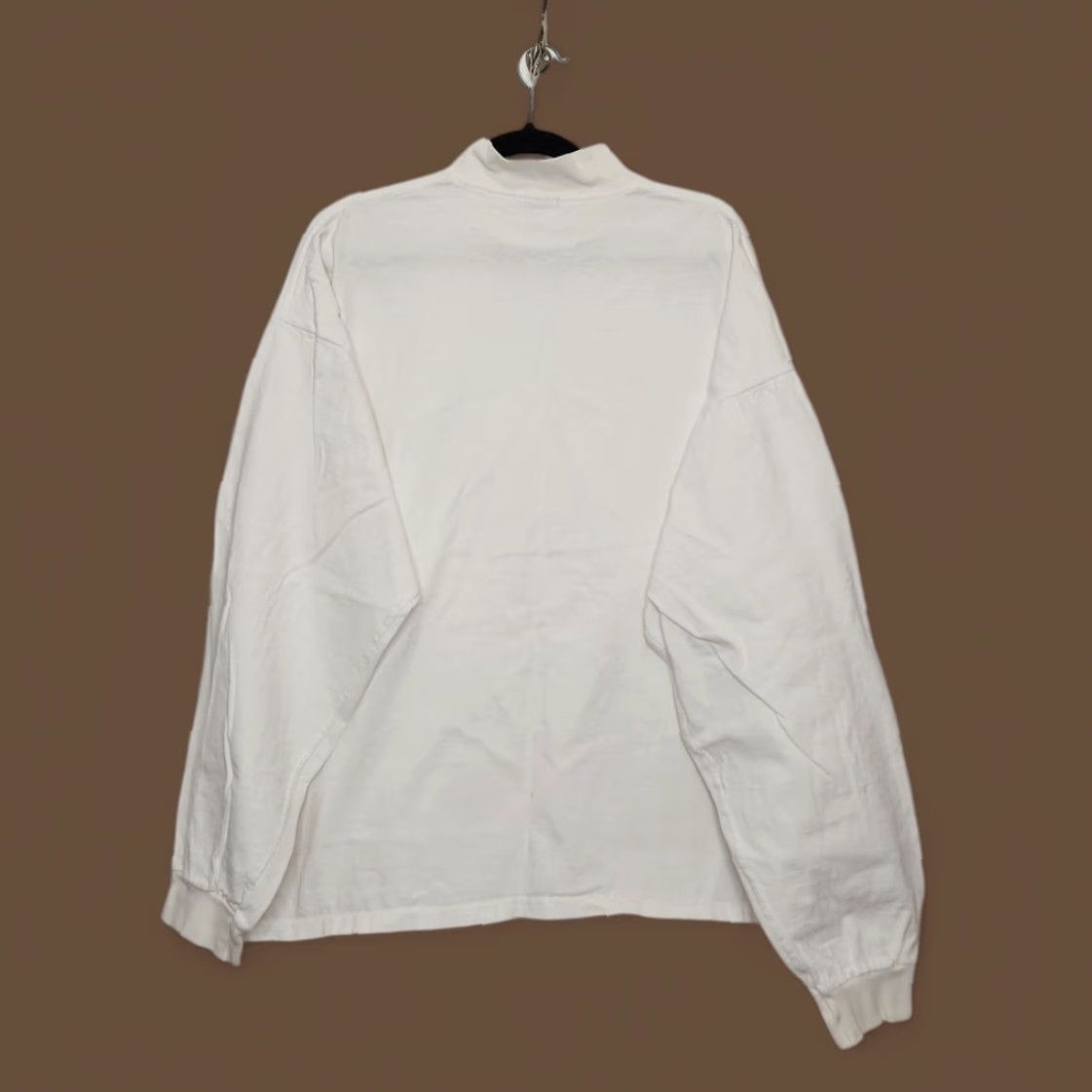 Nike VINTAGE Nike Long Sleeve Shirt 2XL White Mock Neck Swoosh 90s Rare Mens Womens Size US XXL / EU 58 / 5 - 6 Thumbnail