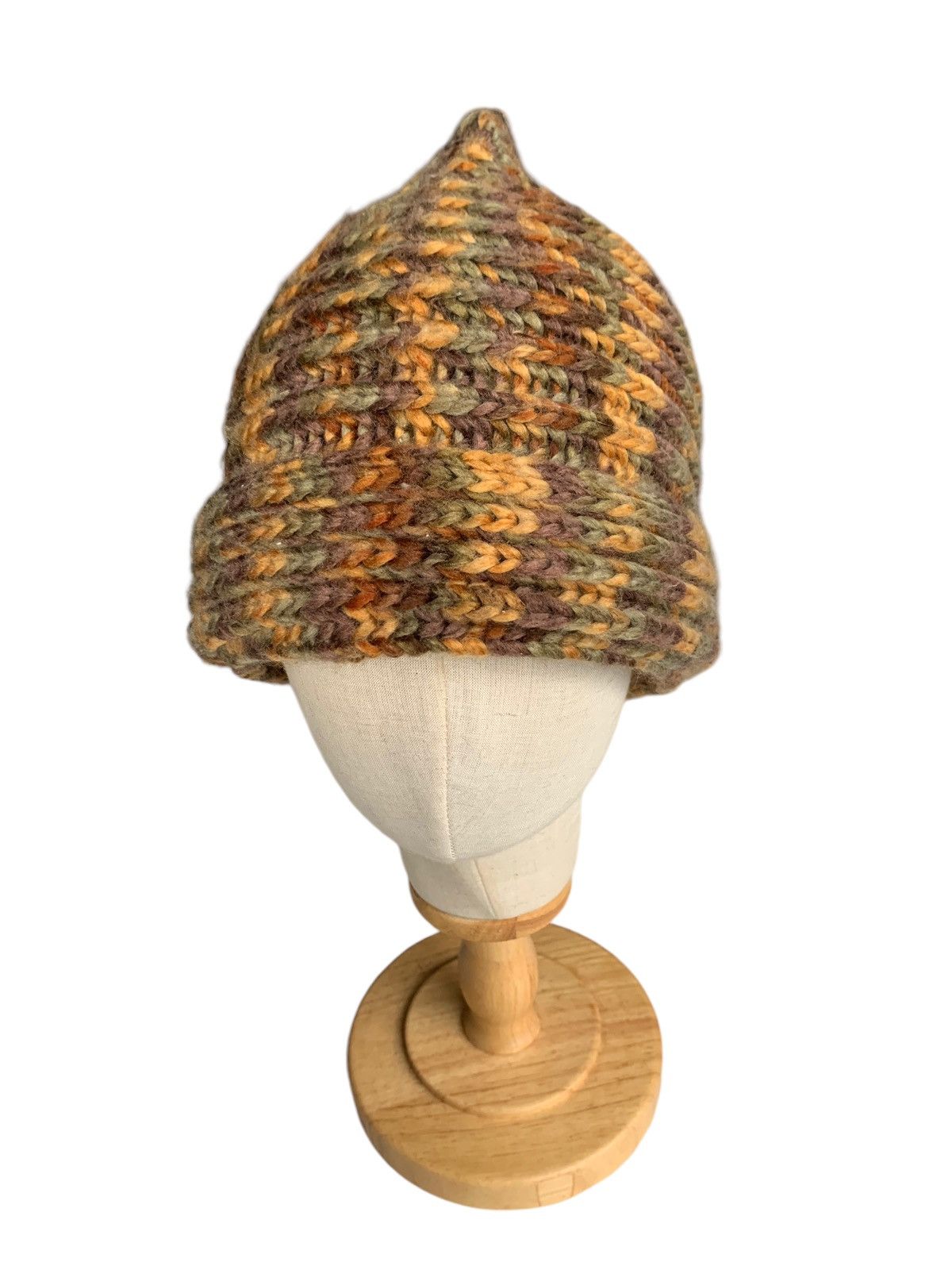 Japanese Brand × Kapital × Vintage Multicolour Crochet knit Wool Rare Hairy long Beanie hats Size ONE SIZE - 4 Thumbnail
