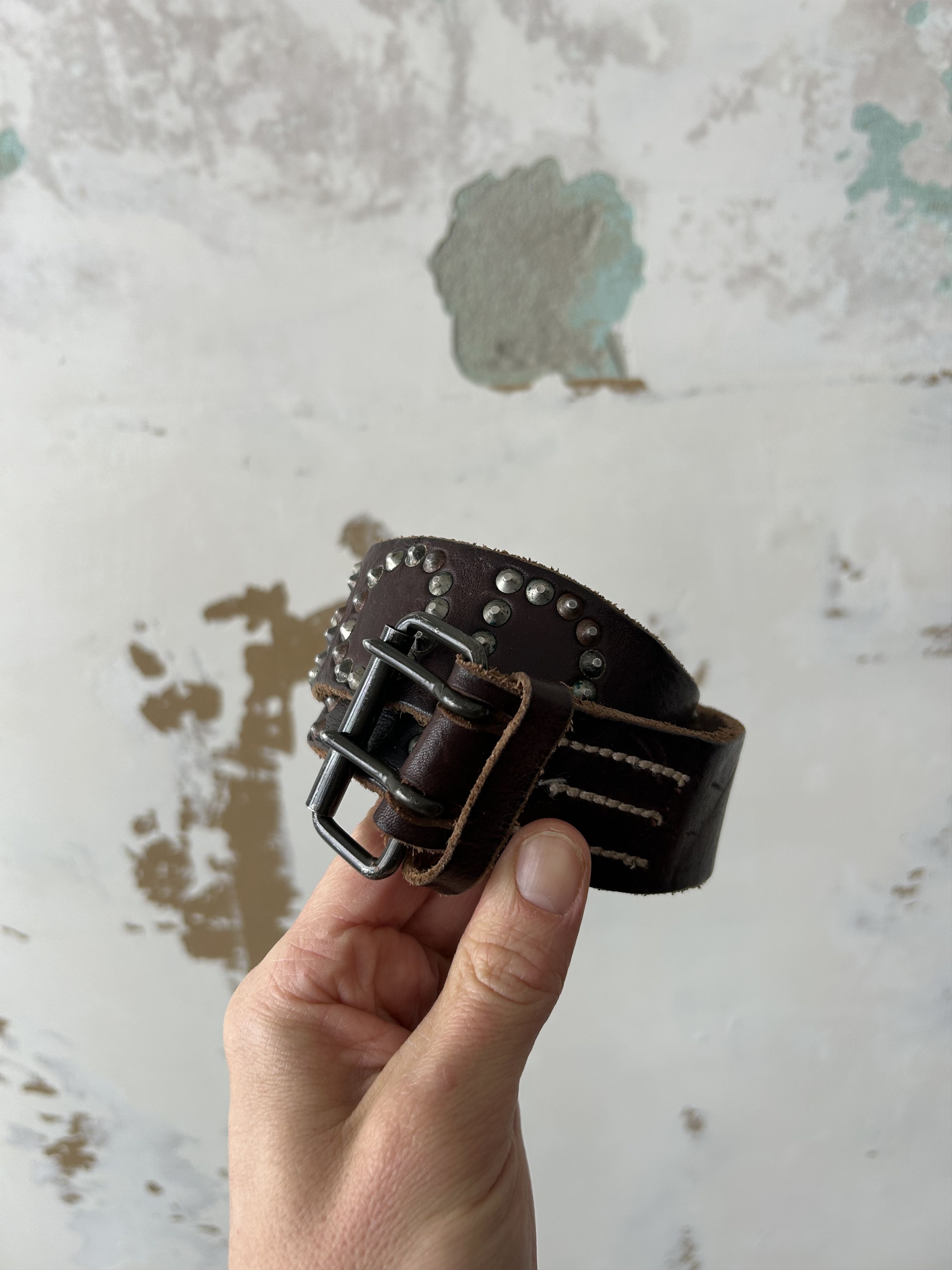 Allsaints Allsaints Leather Belt Brown Big Logo jesus rocks Size ONE SIZE - 1 Thumbnail