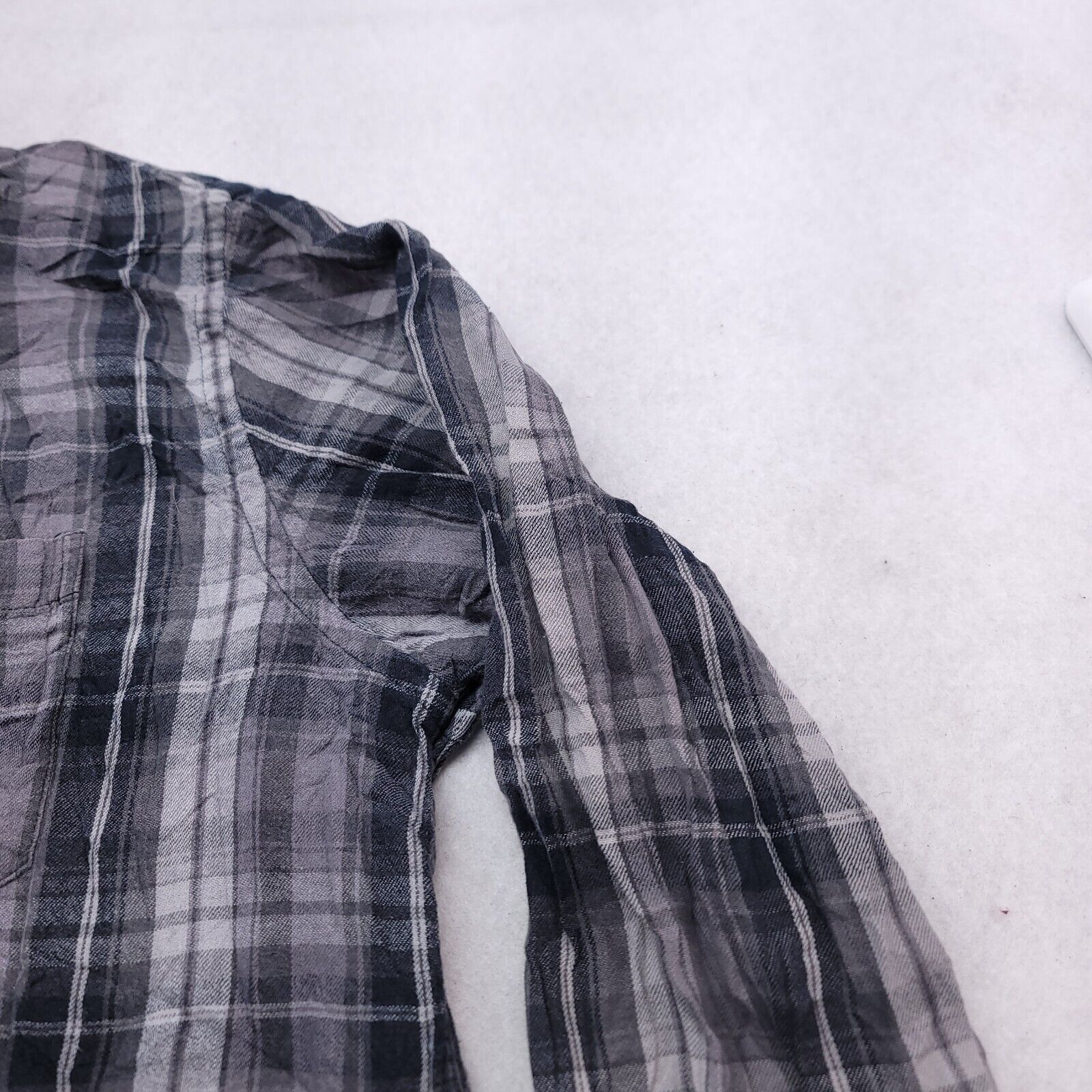 Merona Merona Madras Flannel Shirt Mens Size Extra Large XL Gray Size US XL / EU 56 / 4 - 5 Thumbnail