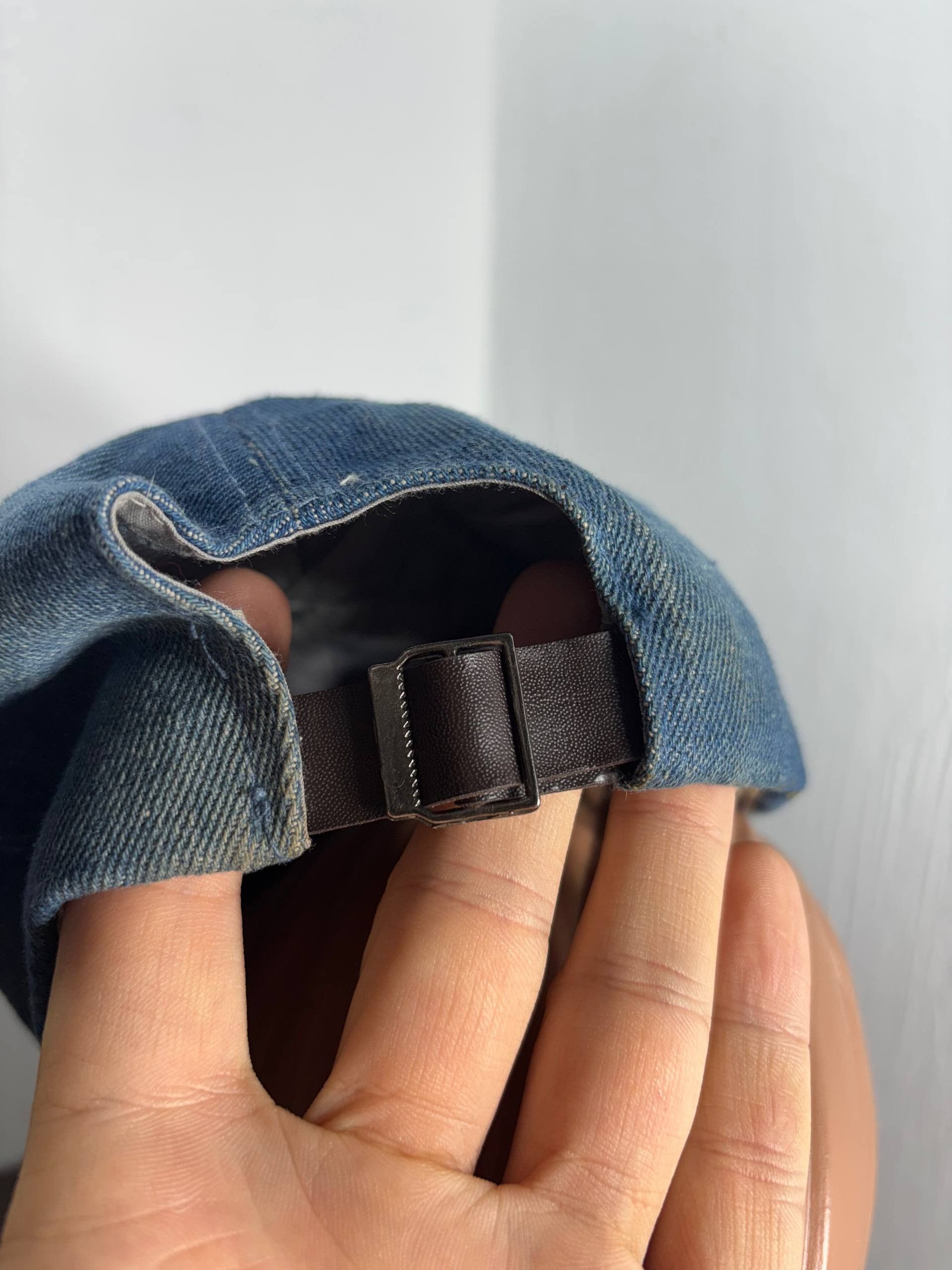 Japanese Brand VTG Rhinestone IfSixWasNine style Distressed Denim Cap Hat Size ONE SIZE - 7 Thumbnail