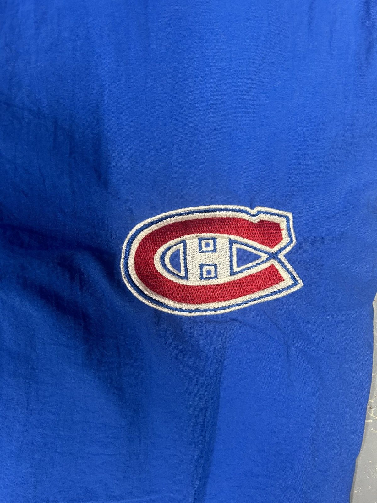 NHL × Vintage Crazy Vintage 90s Montreal Canadians Blue Trackpant Joggers Size US 30 / EU 46 - 2 Thumbnail